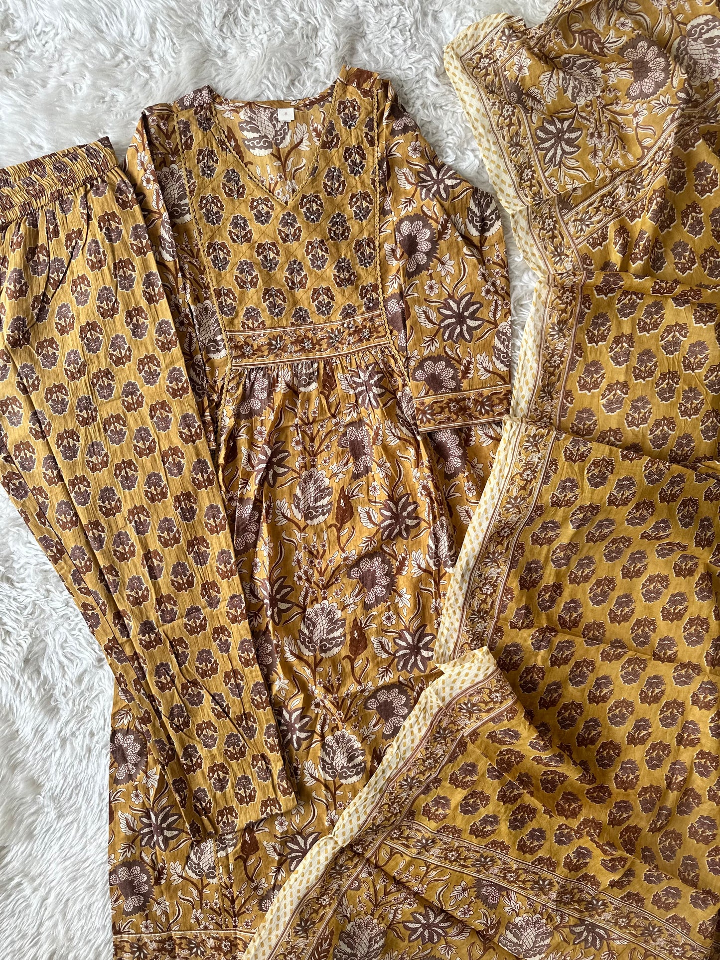 Premium Cotton Kurti Pant Dupatta Set