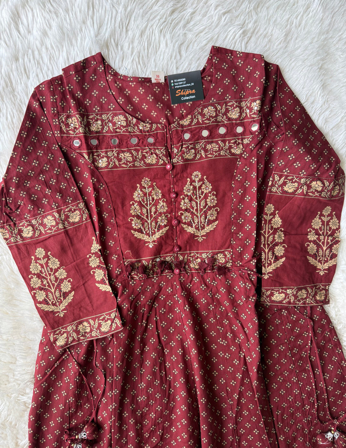 Premium Cotton Flare Kurti Pant Dupatta Set