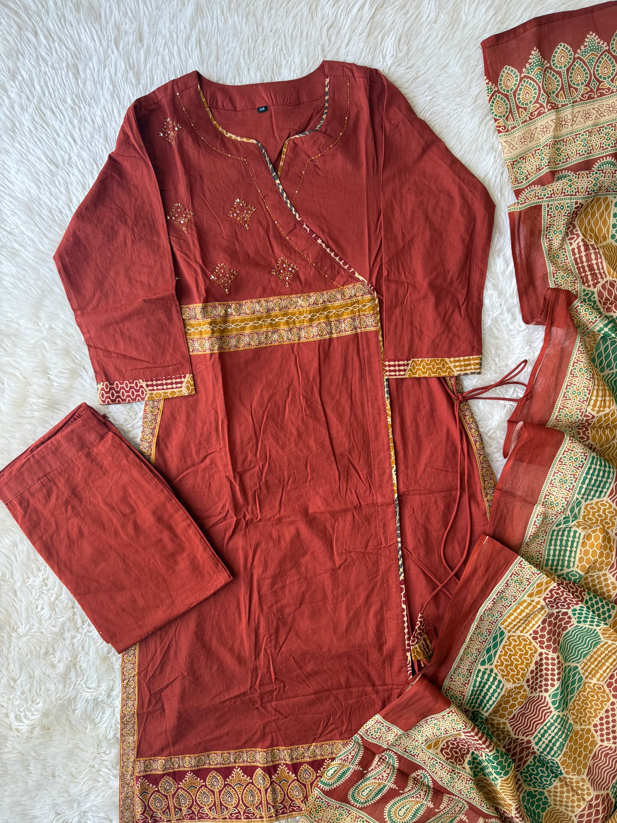 Premium Cotton Kurti Pant Dupatta Set