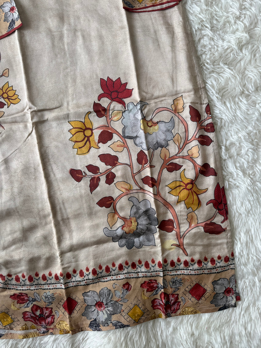 Crepe Silk Kurti Pant Dupatta Set
