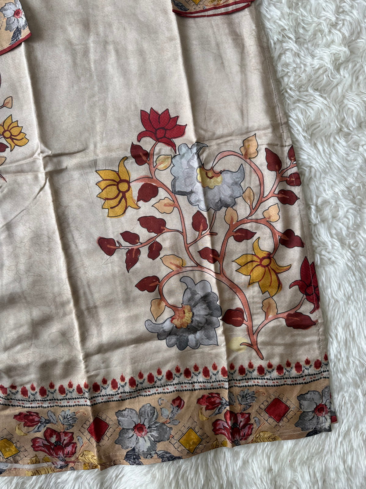 Crepe Silk Kurti Pant Dupatta Set