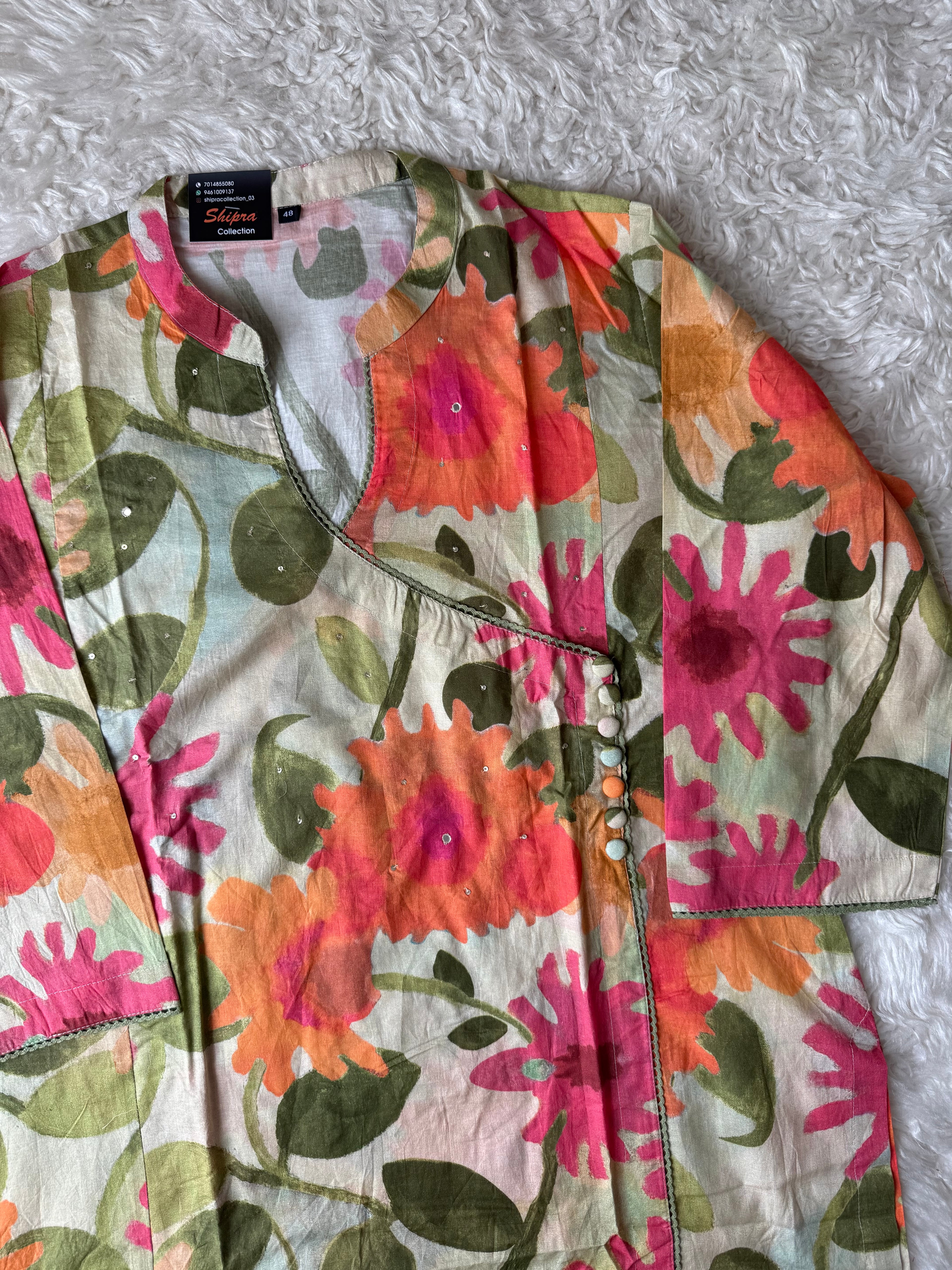 Premium Cotton Kurti Pant Dupatta Set