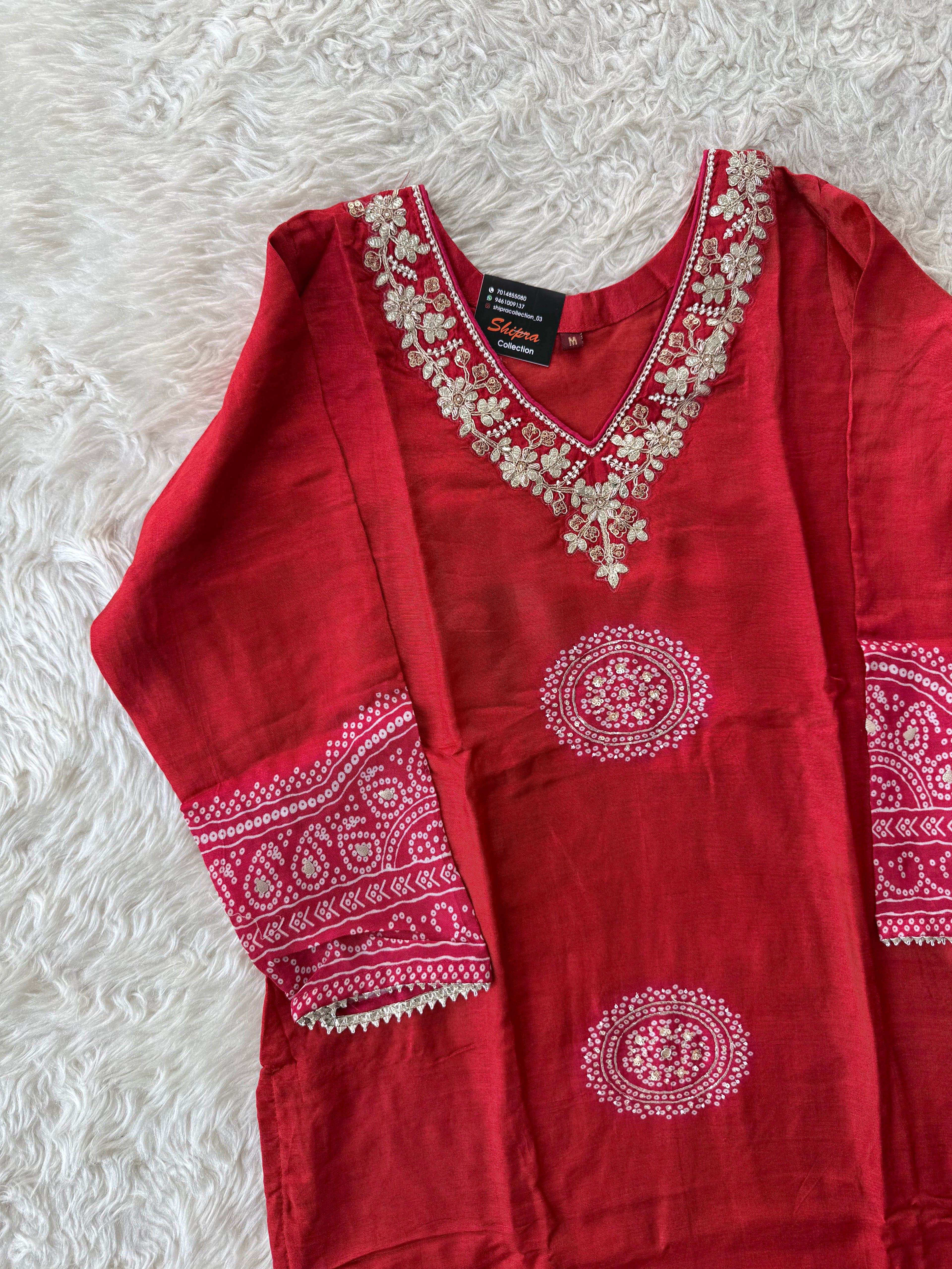 Dola Silk Kurti Pant Dupatta Set