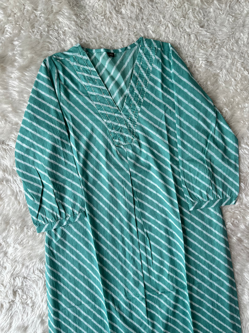 Premium Cotton Lehariya Kurti