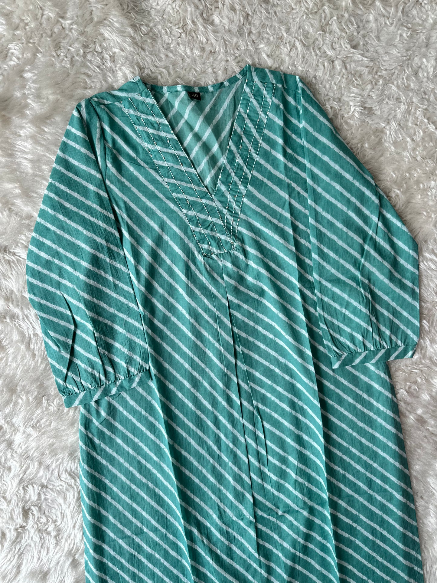 Premium Cotton Lehariya Kurti