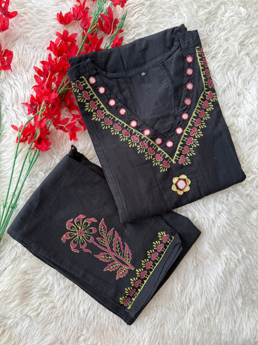 Cotton FLARE Kurti Pant Set