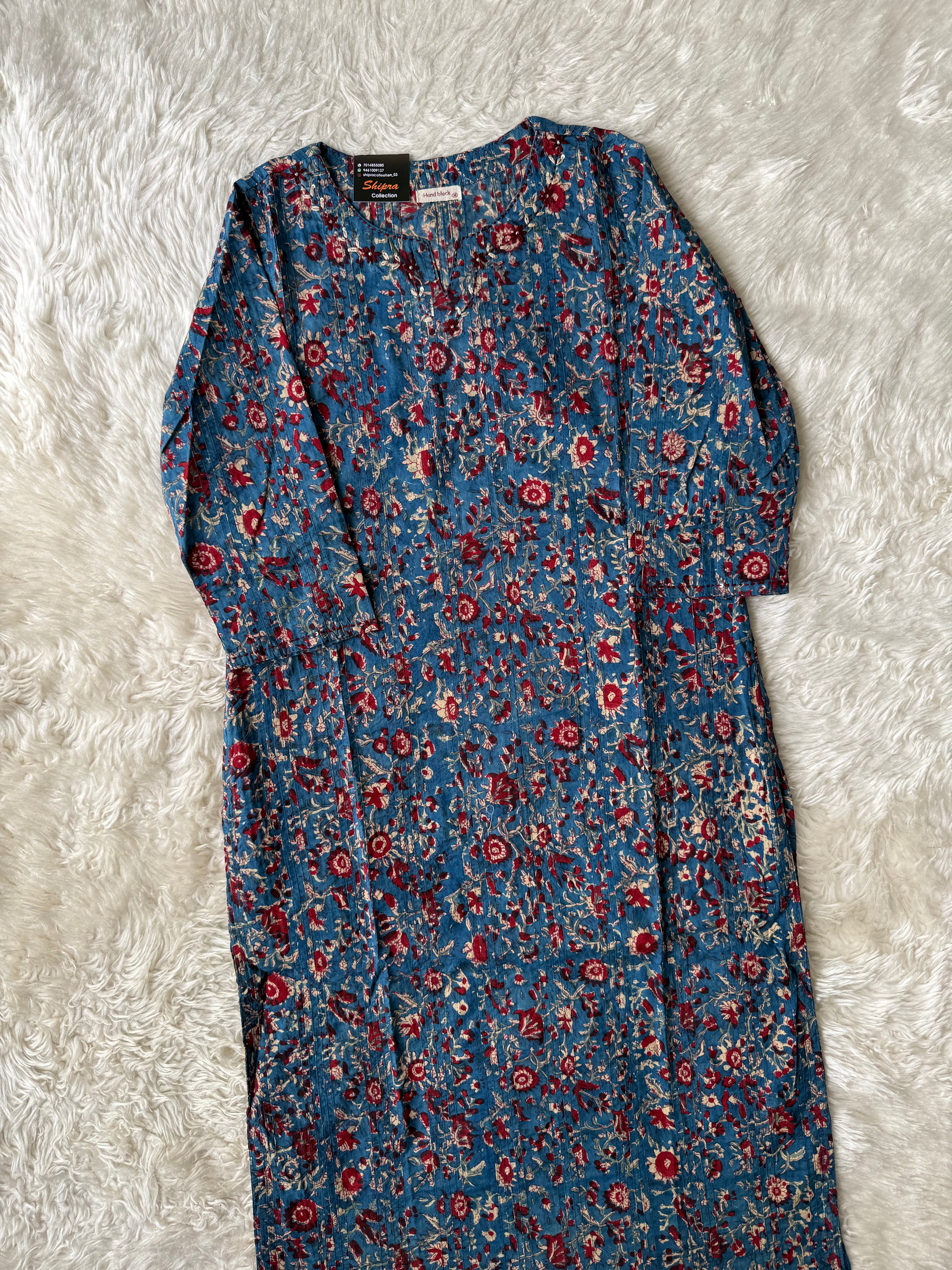 Premium Cotton Handblock Kurti