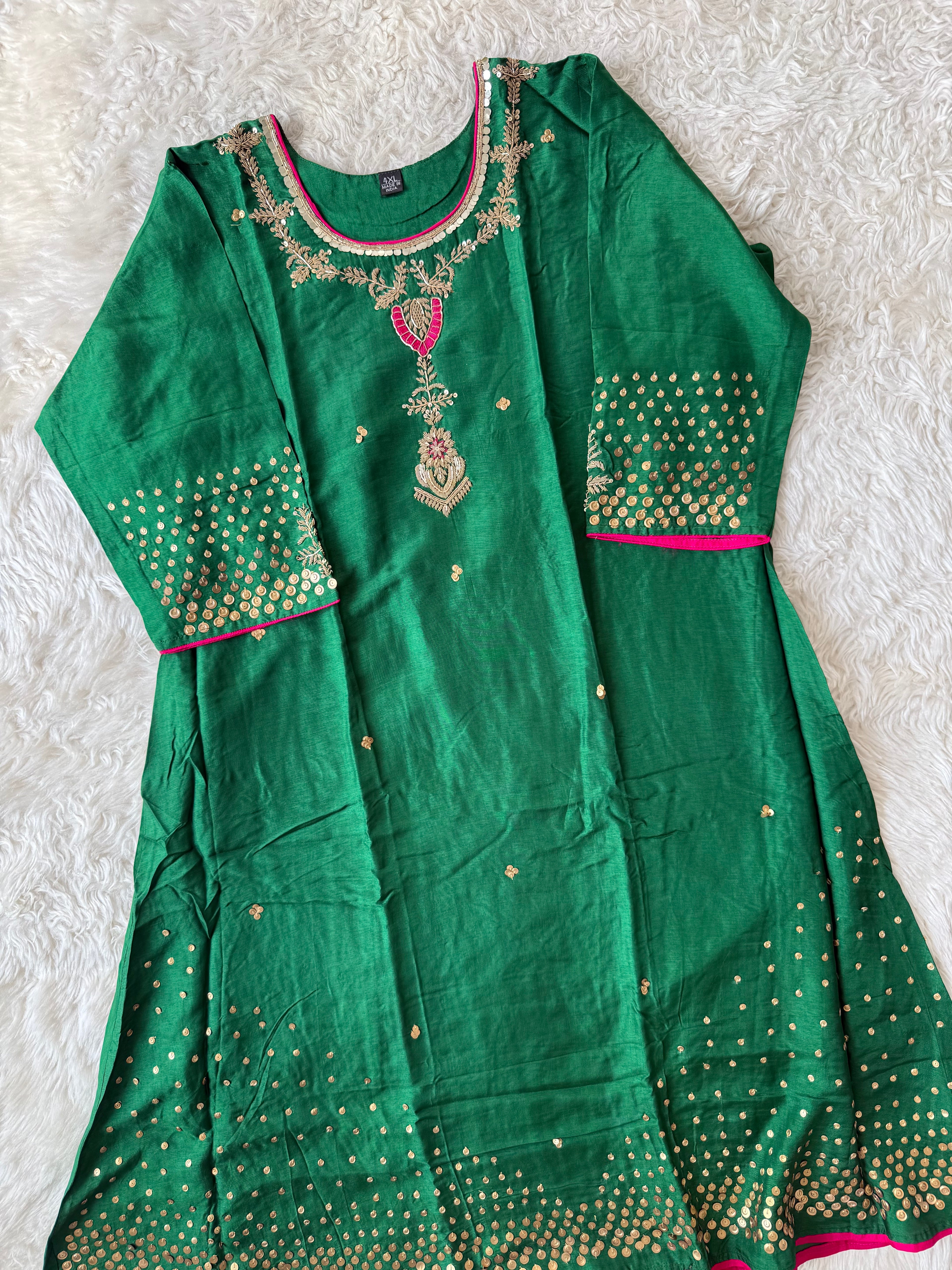 “Plus Size” Dola Silk Kurti Pant Dupatta Set