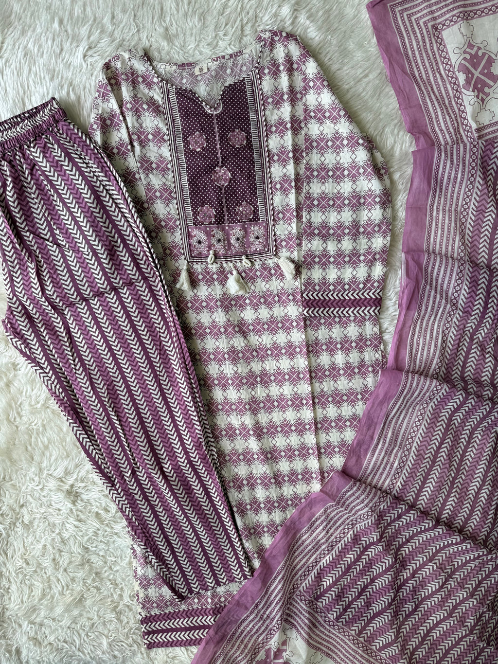 Premium Cotton Kurti Pant Dupatta Set