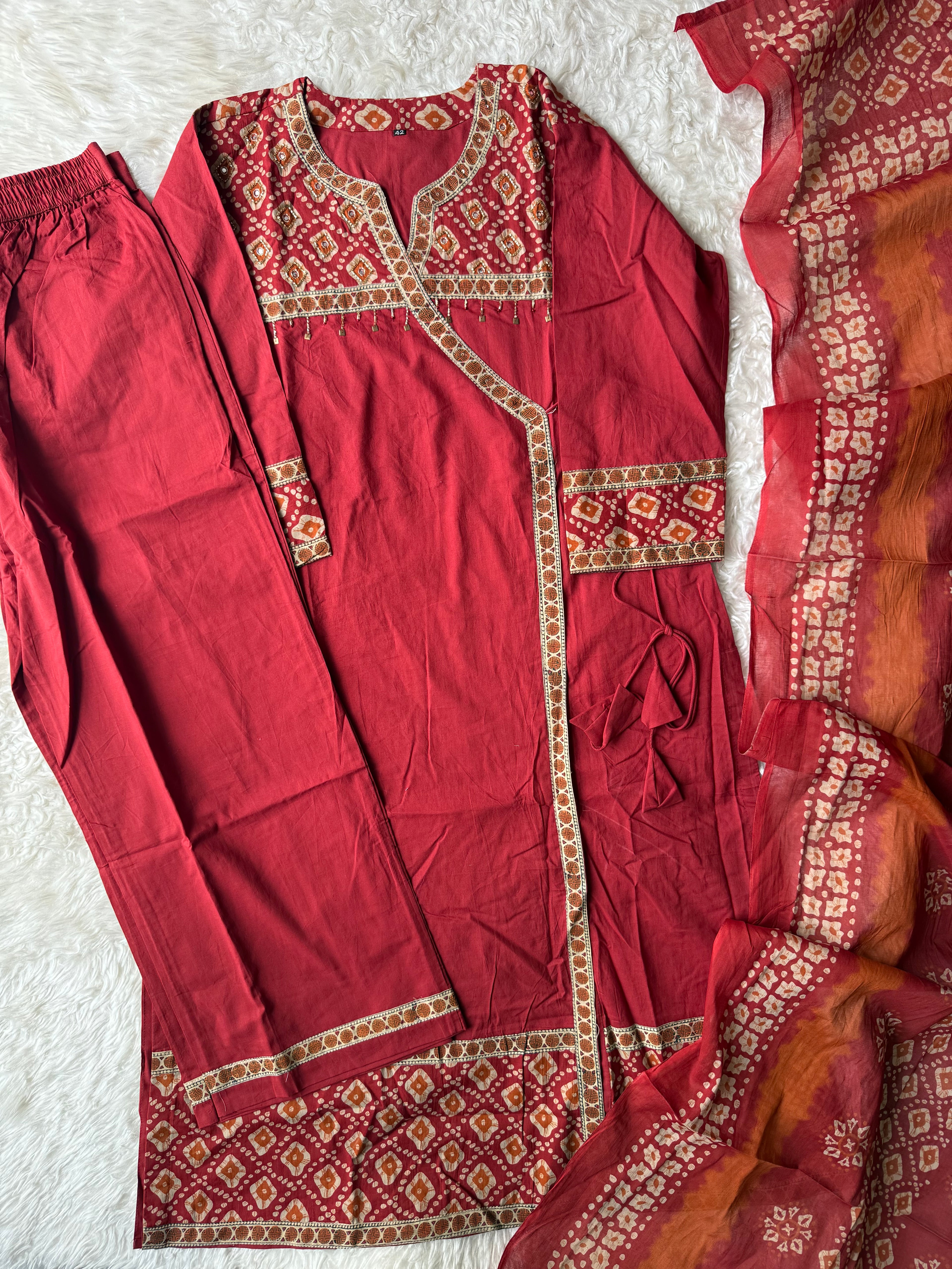 Premium Cotton Kurti Pant Dupatta Set
