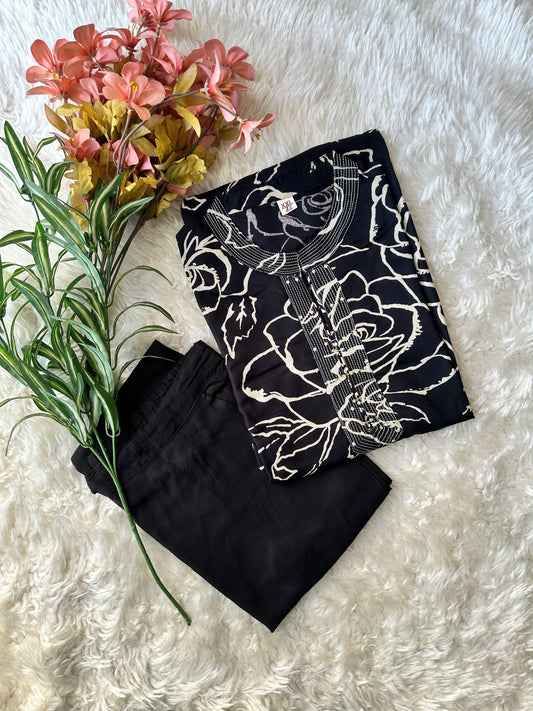Soft Rayon Kurti Pant Set