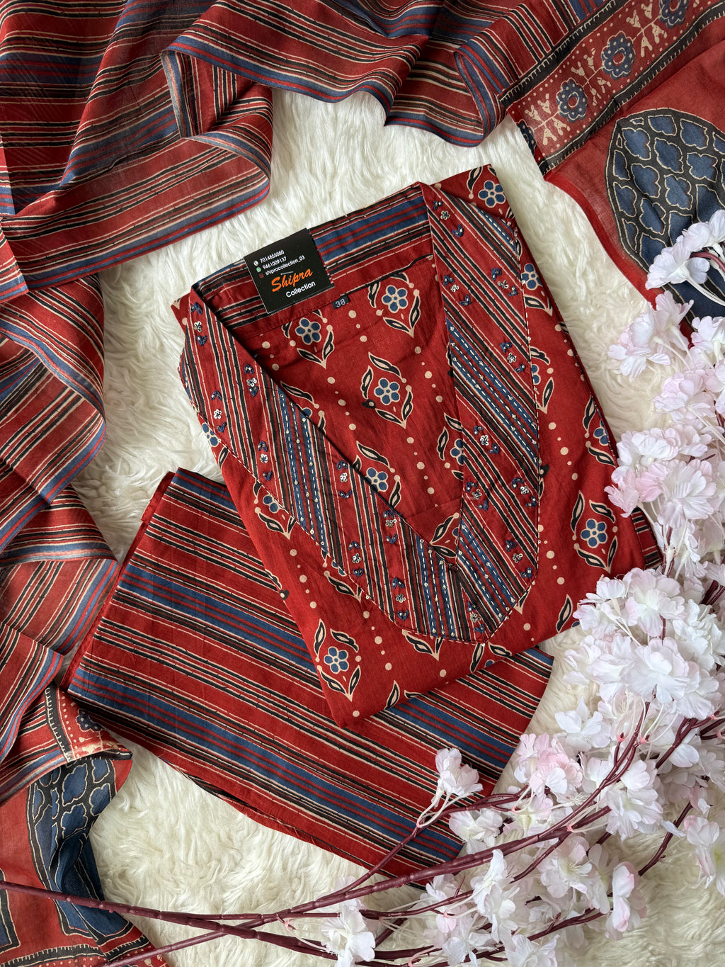 Premium Cotton Kurti Pant Dupatta Set