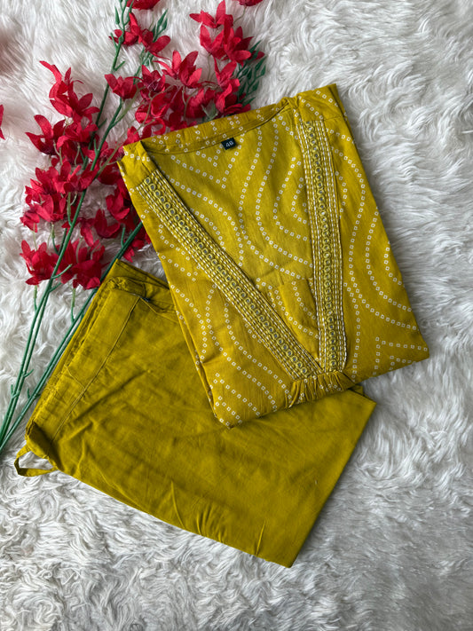 Cotton Kurti Pant Set