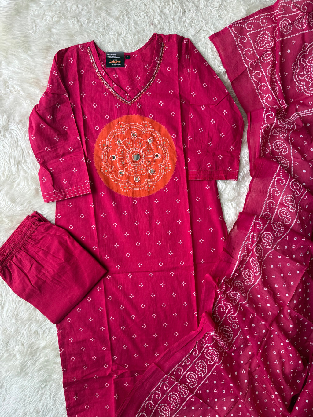 Premium Cotton Kurti Pant Dupatta Set