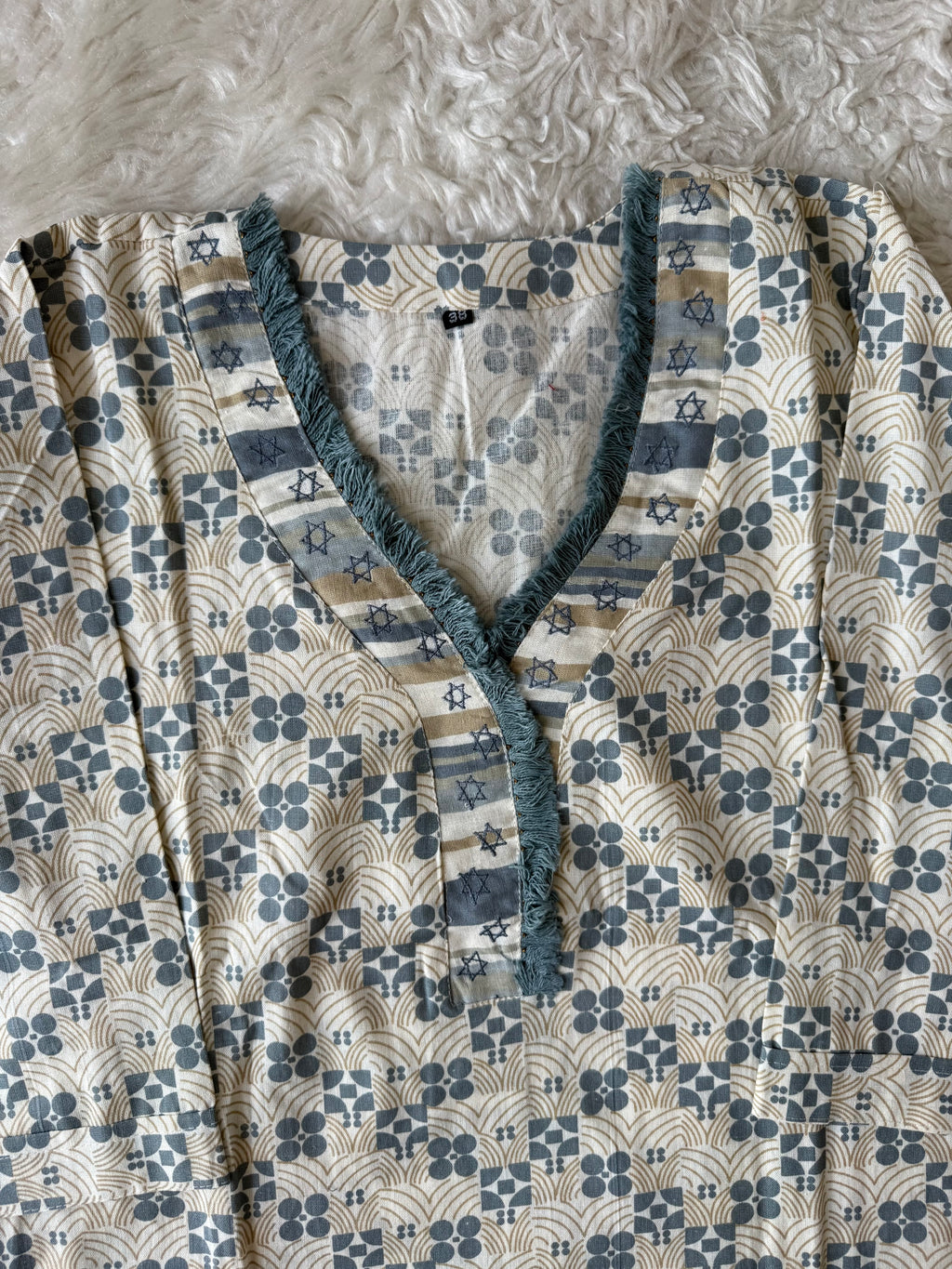 Khadi Cotton Kurti Pant Set