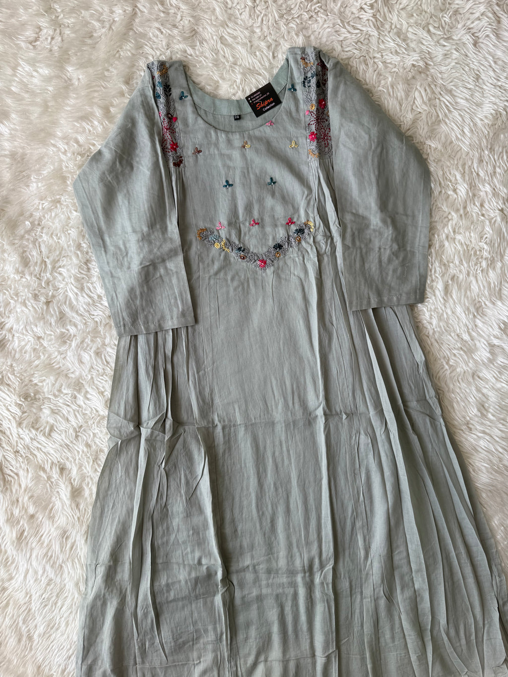 Mul Chanderi Kurti Pant Dupatta Set
