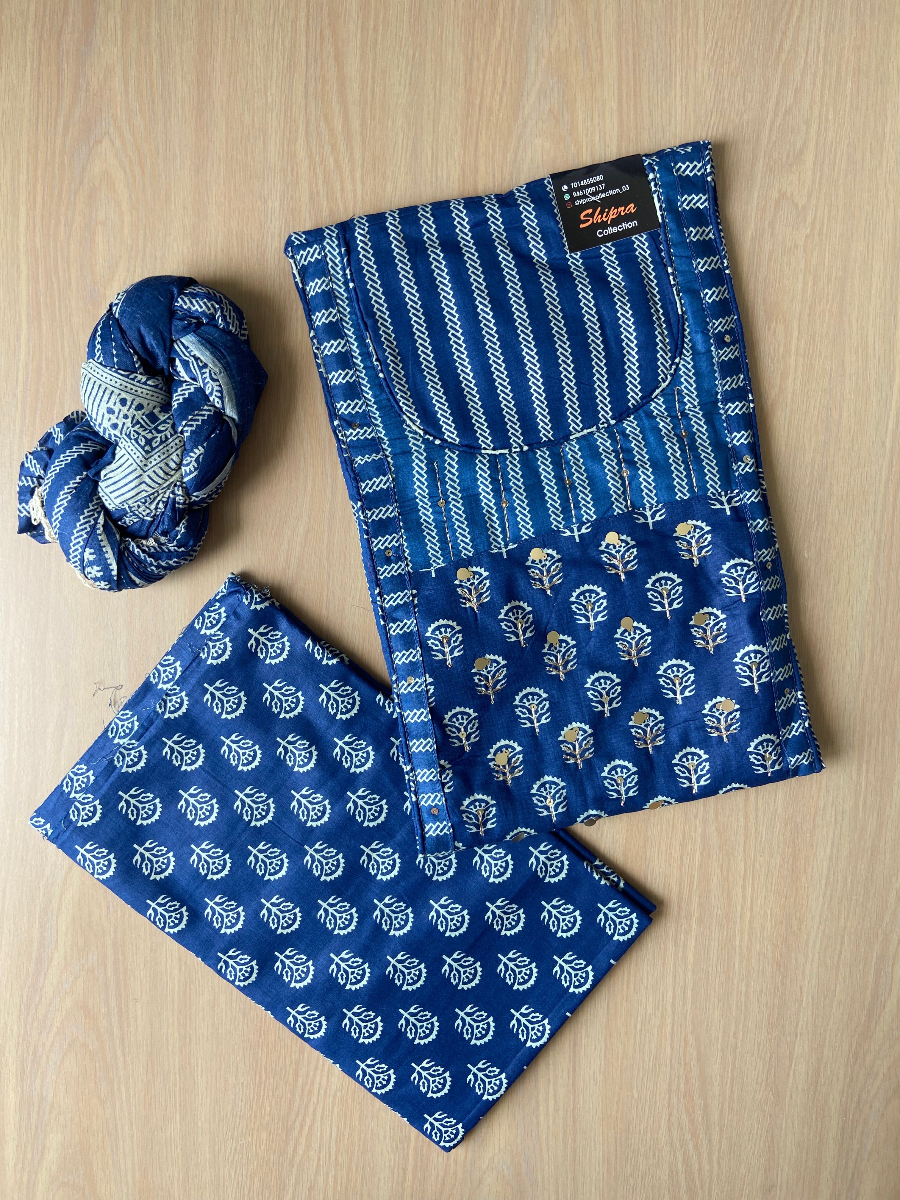 Premium Cotton Unstitched Set