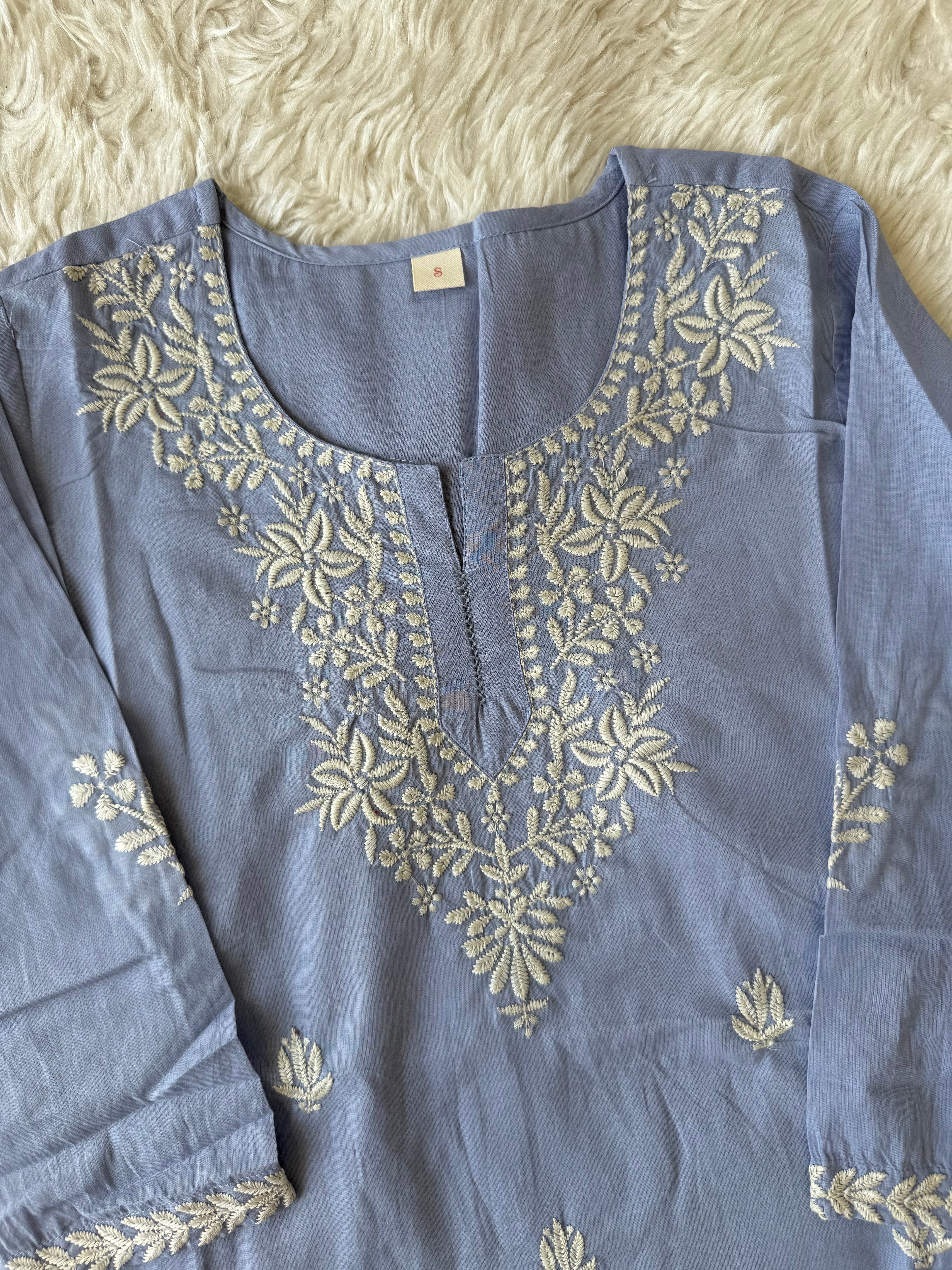 Mul Cotton Short Kurti with Lining