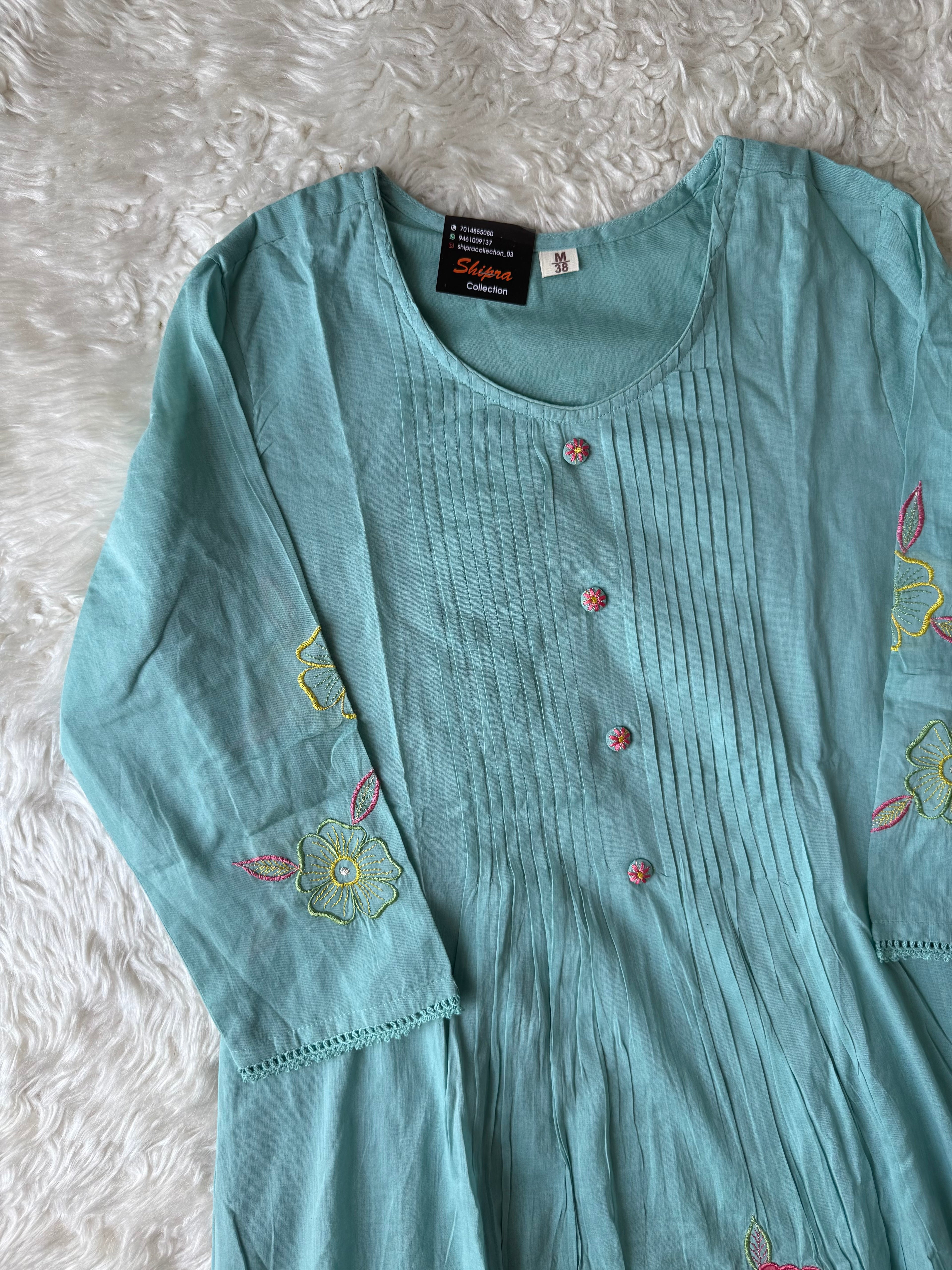 Mul Cotton Kurti Pant Dupatta Set