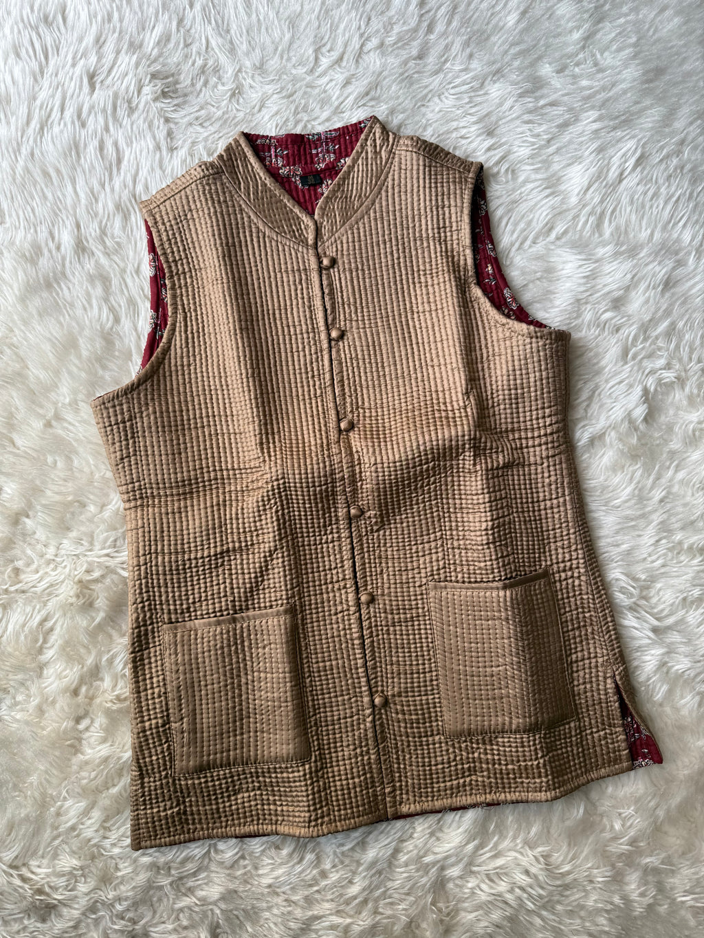 Reversible Quilted Sleevesless Jacket