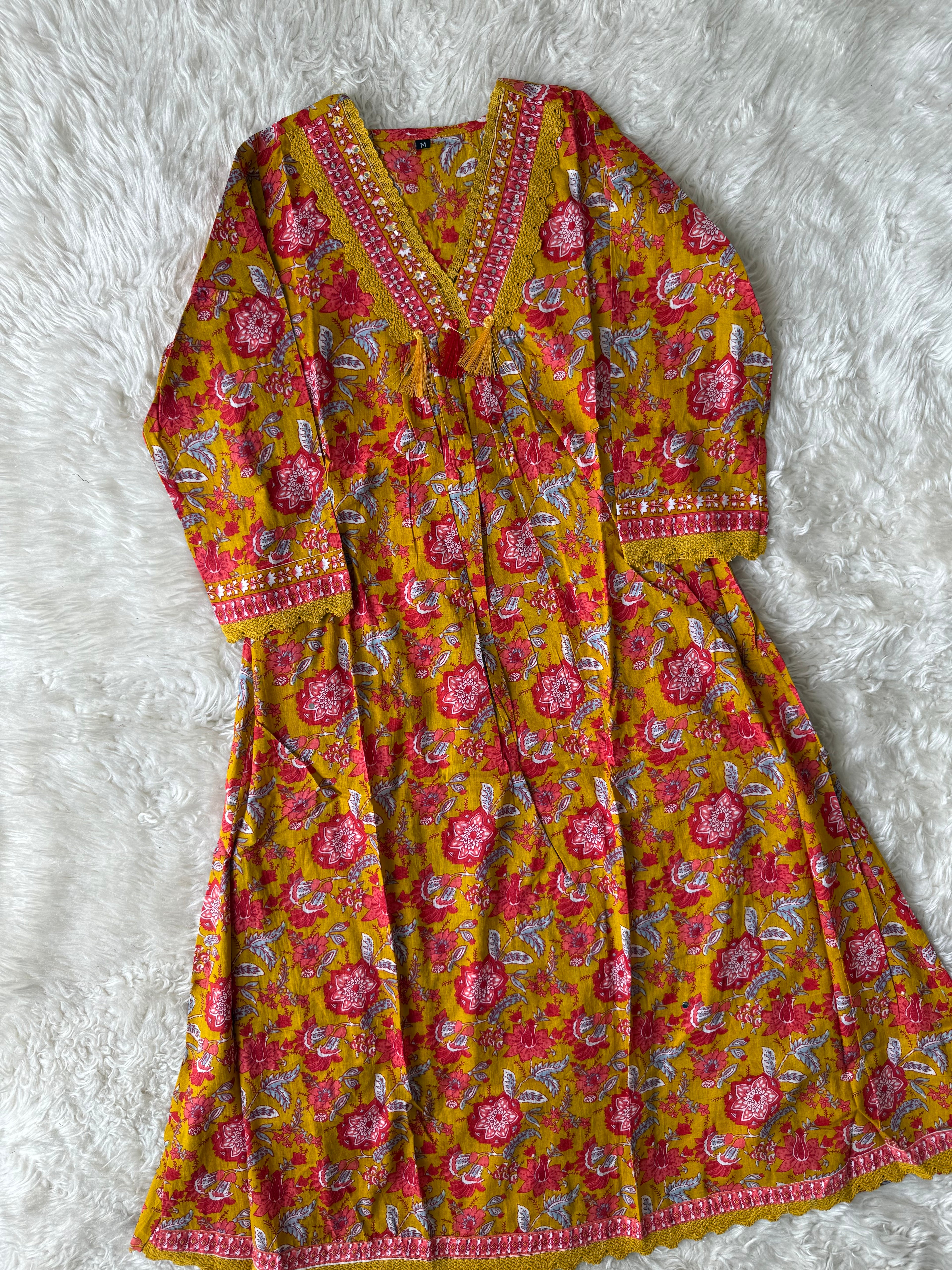 Budget Friendly FLARE Kurti Pant Dupatta Set