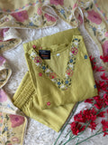 Mul Chanderi Kurti Pant Dupatta Set
