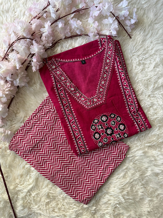 Cotton Kurti Pant Set