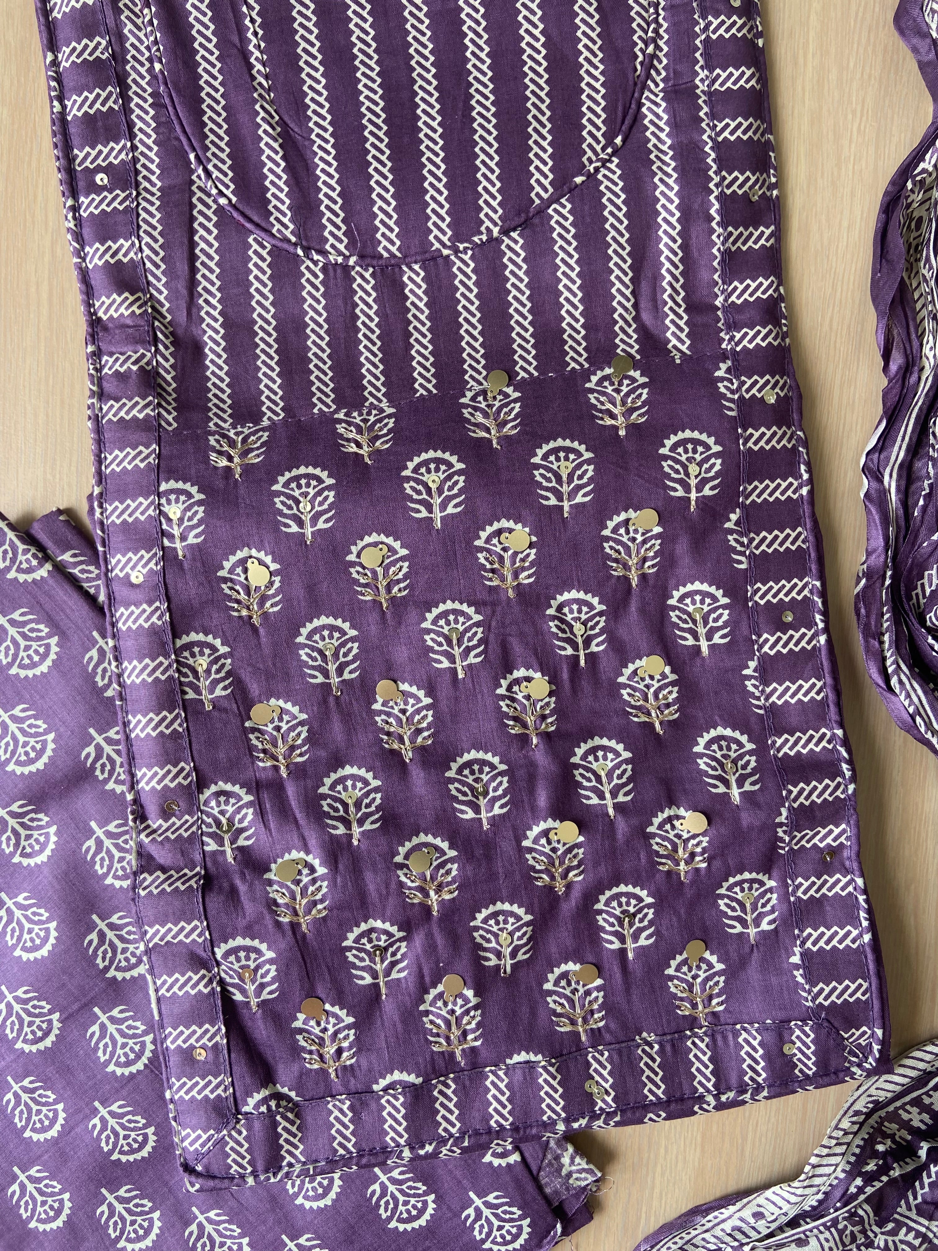Premium Cotton Unstitched Set