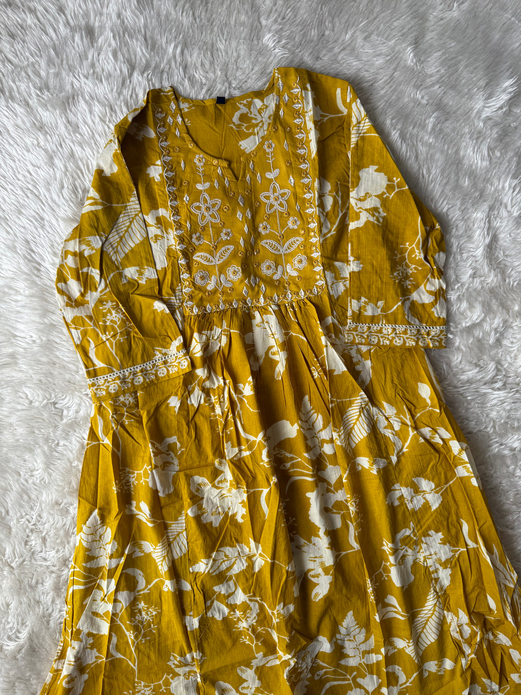 Cotton Flare Kurti Pant Set