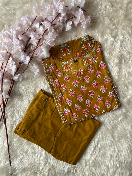 Cotton Kurti Pant Set