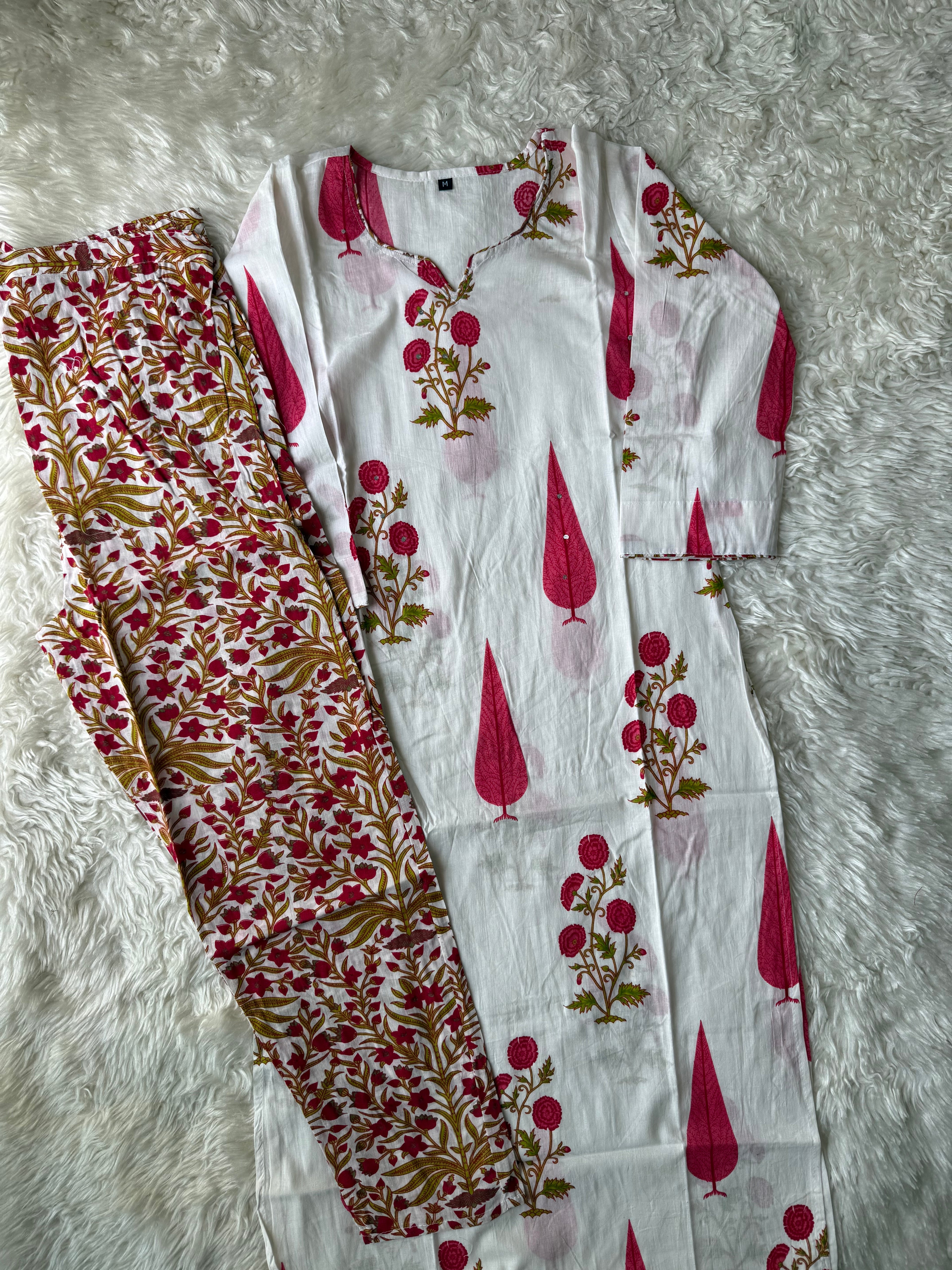 Cotton Kurti Pant Set