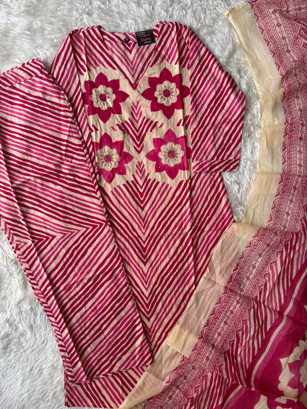 Premium Cotton Kurti Pant Dupatta Set