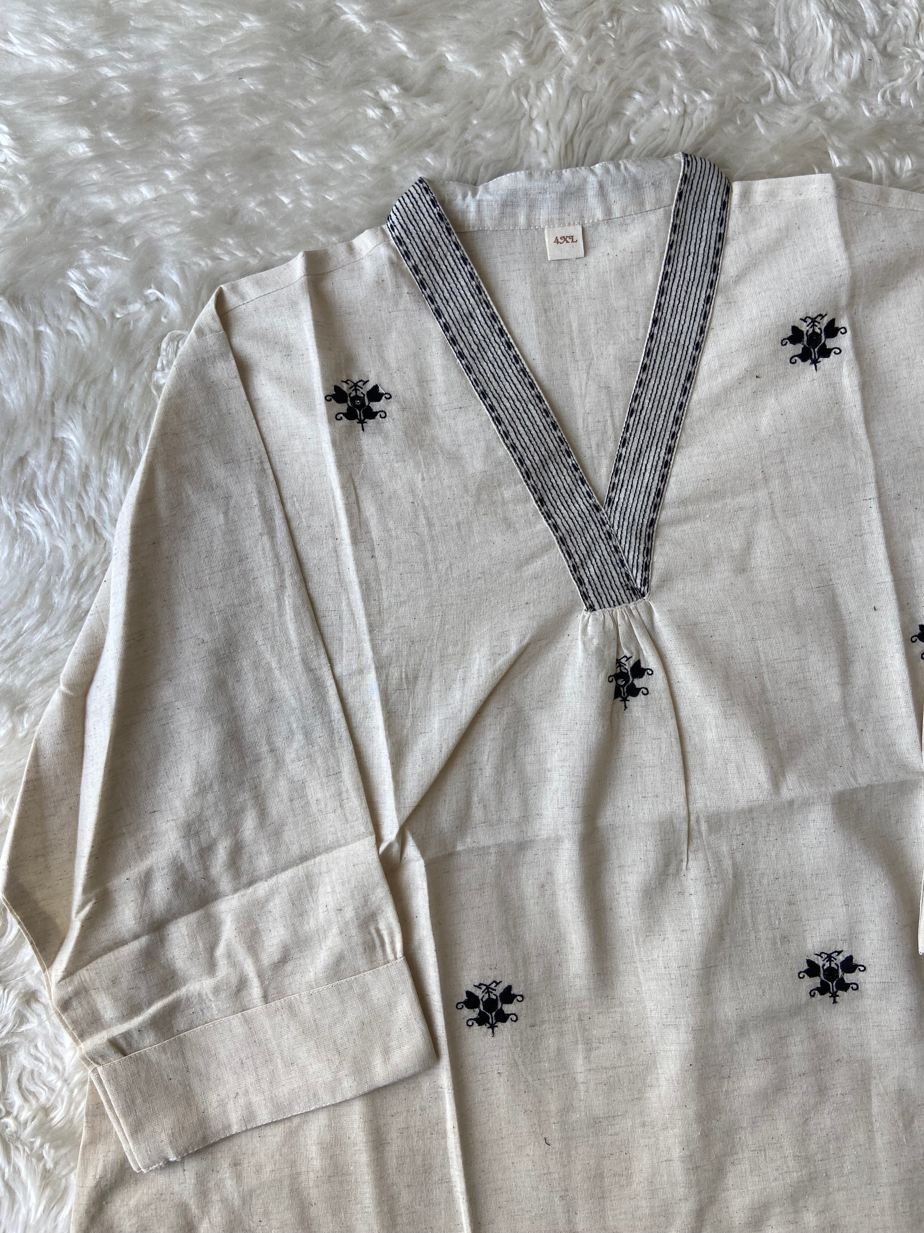 “Plus Size” Khadi Cotton Short Kurti