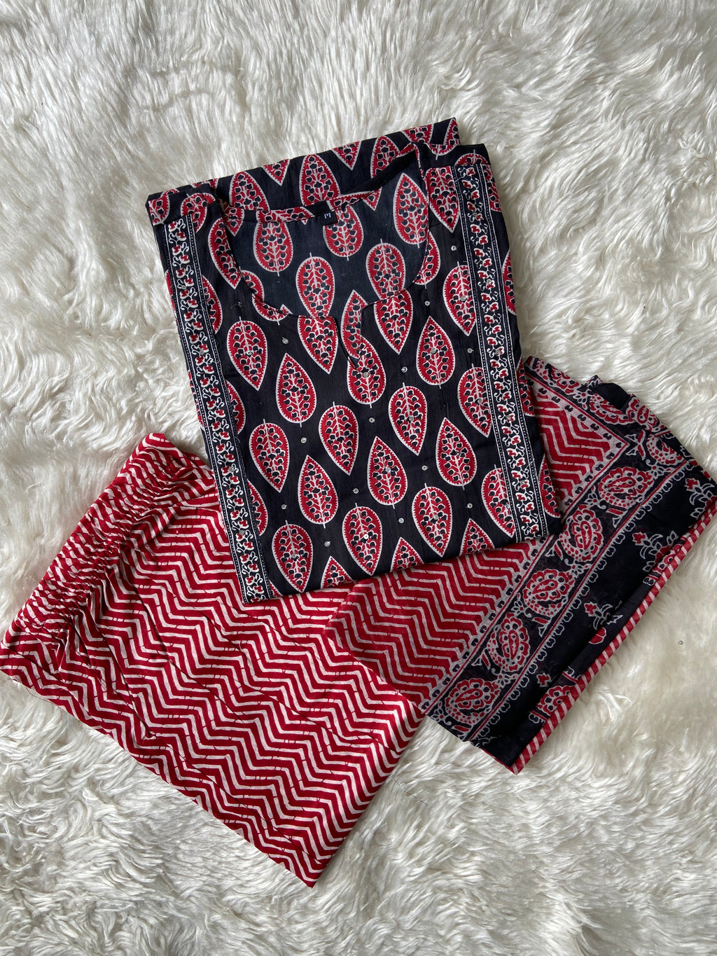 Budget Friendly Kurti Pant Dupatta Set