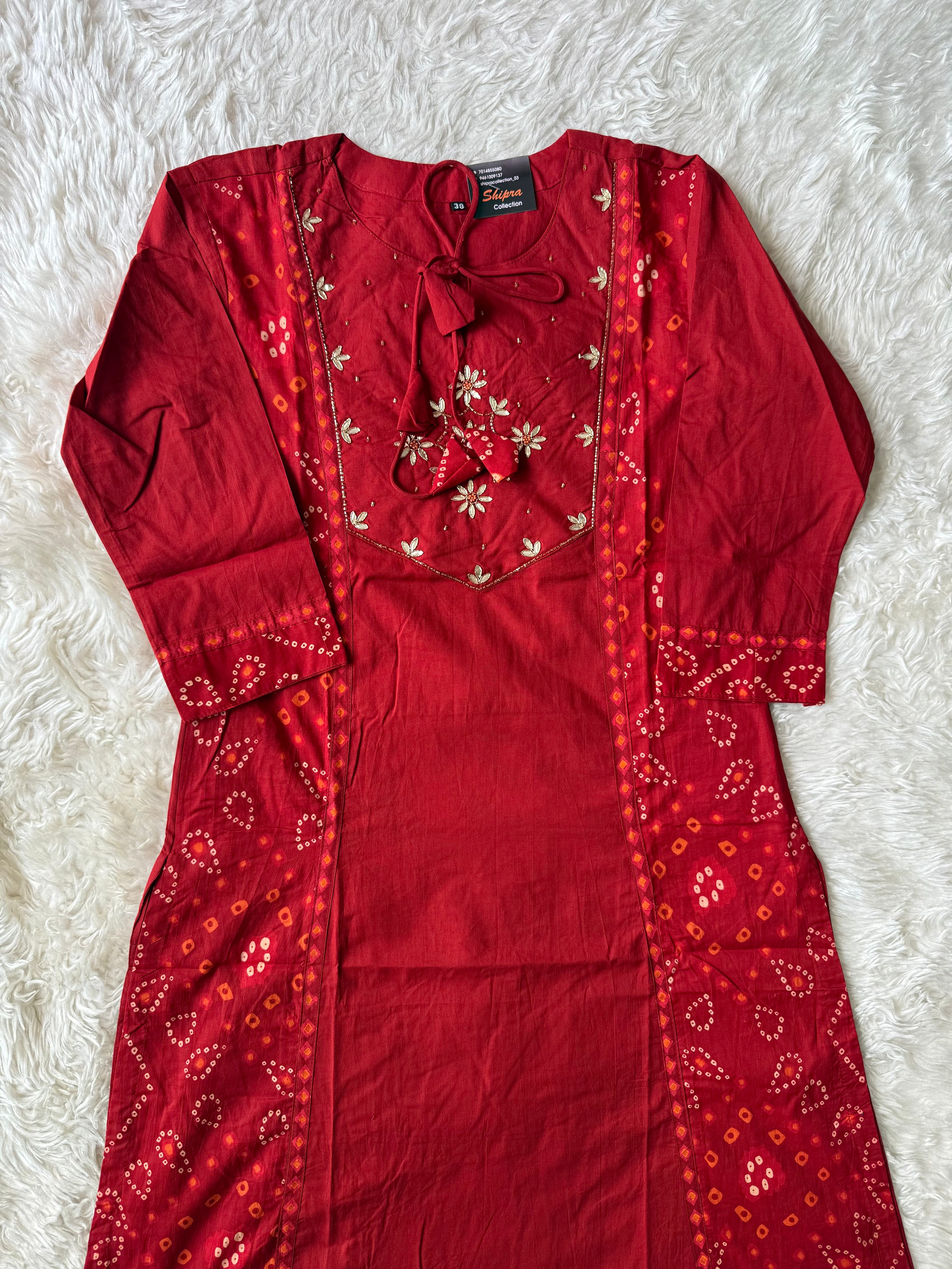 Premium Cotton Bandhani Set