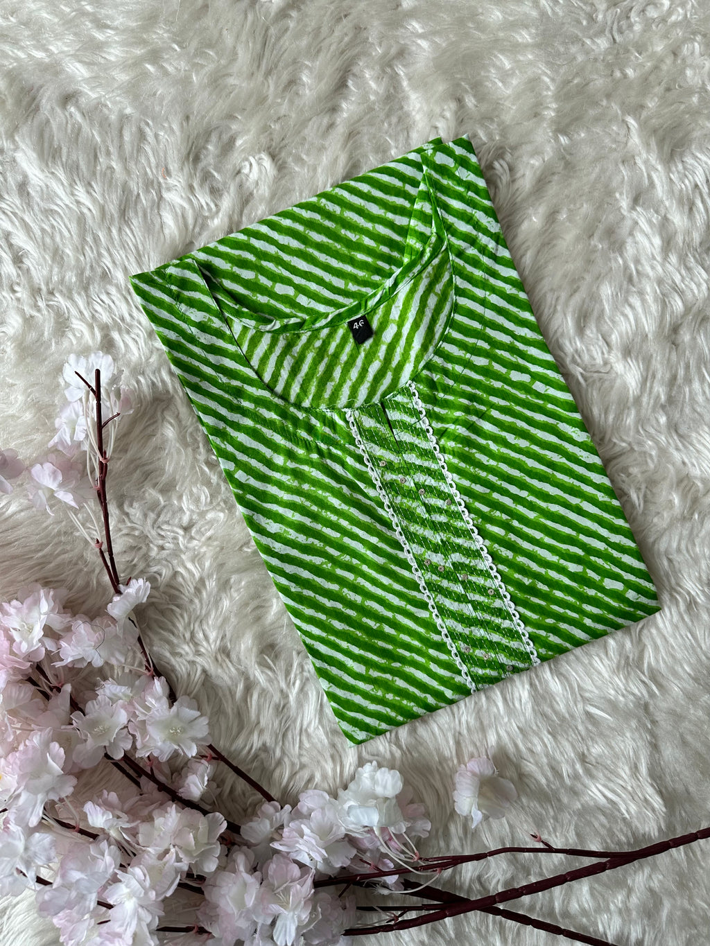 Cotton Lehariya Kurti