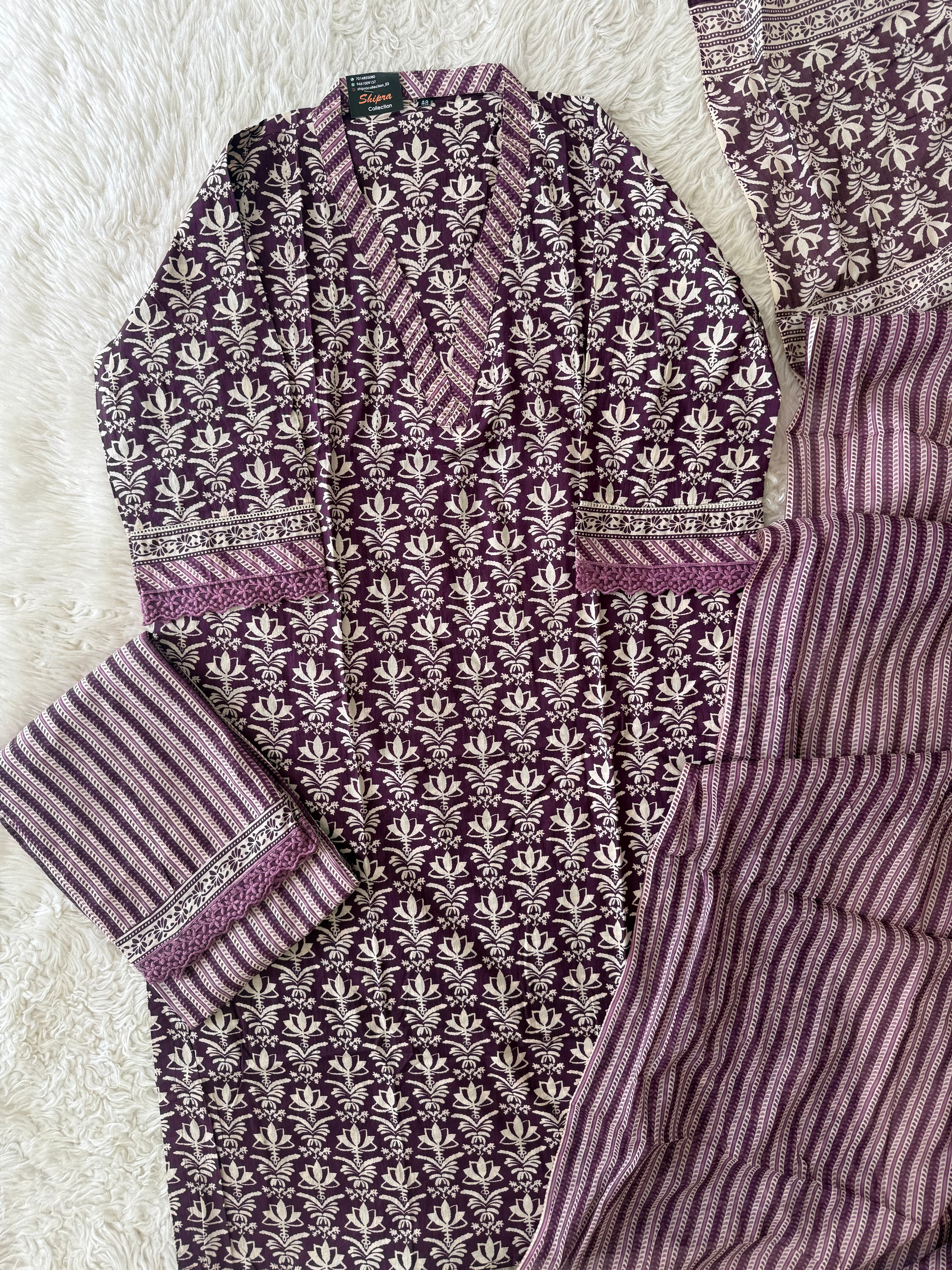 Premium Cotton Kurti Pant Dupatta Set
