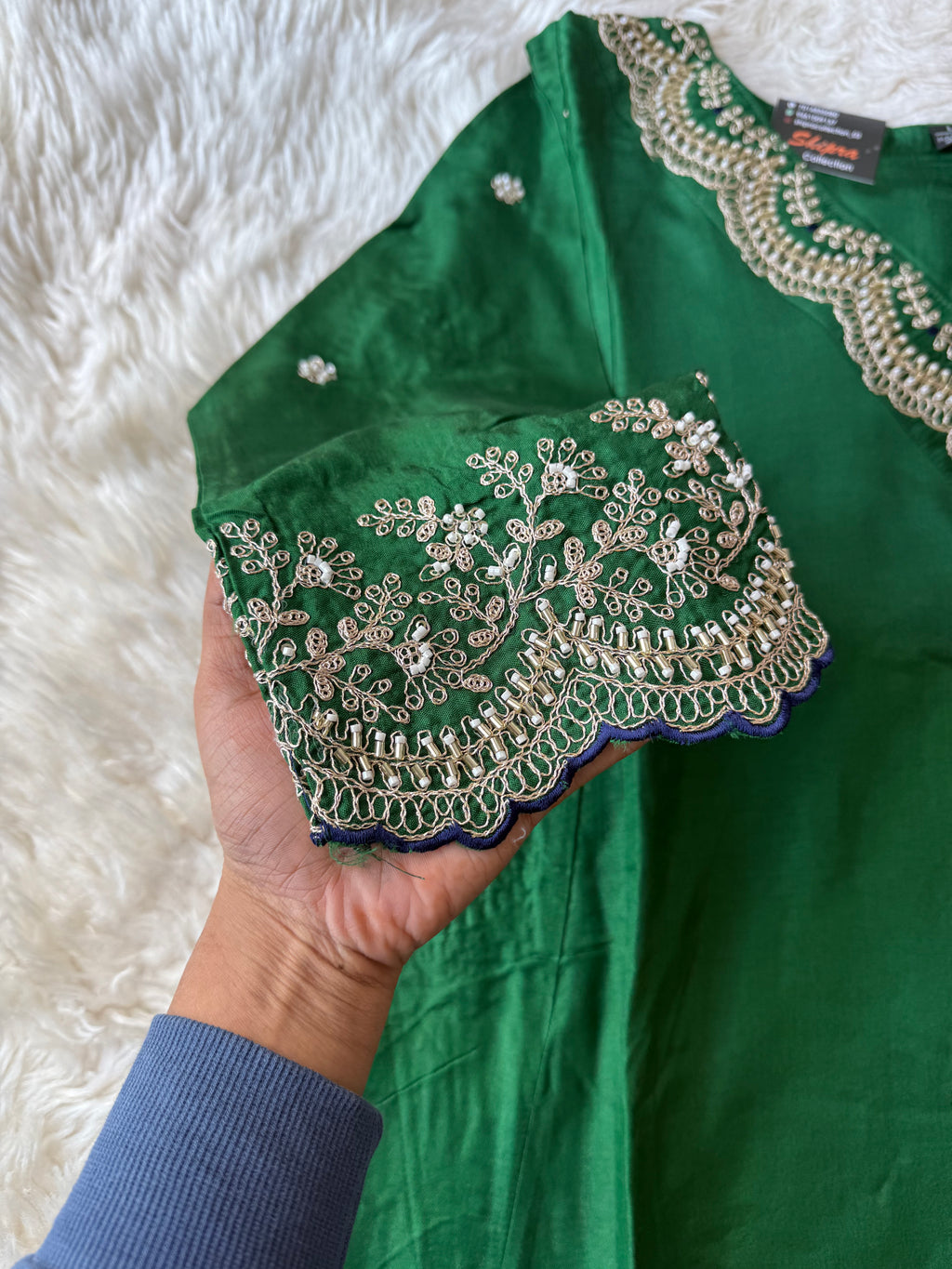 Russian Silk Kurti Pant Dupatta Set