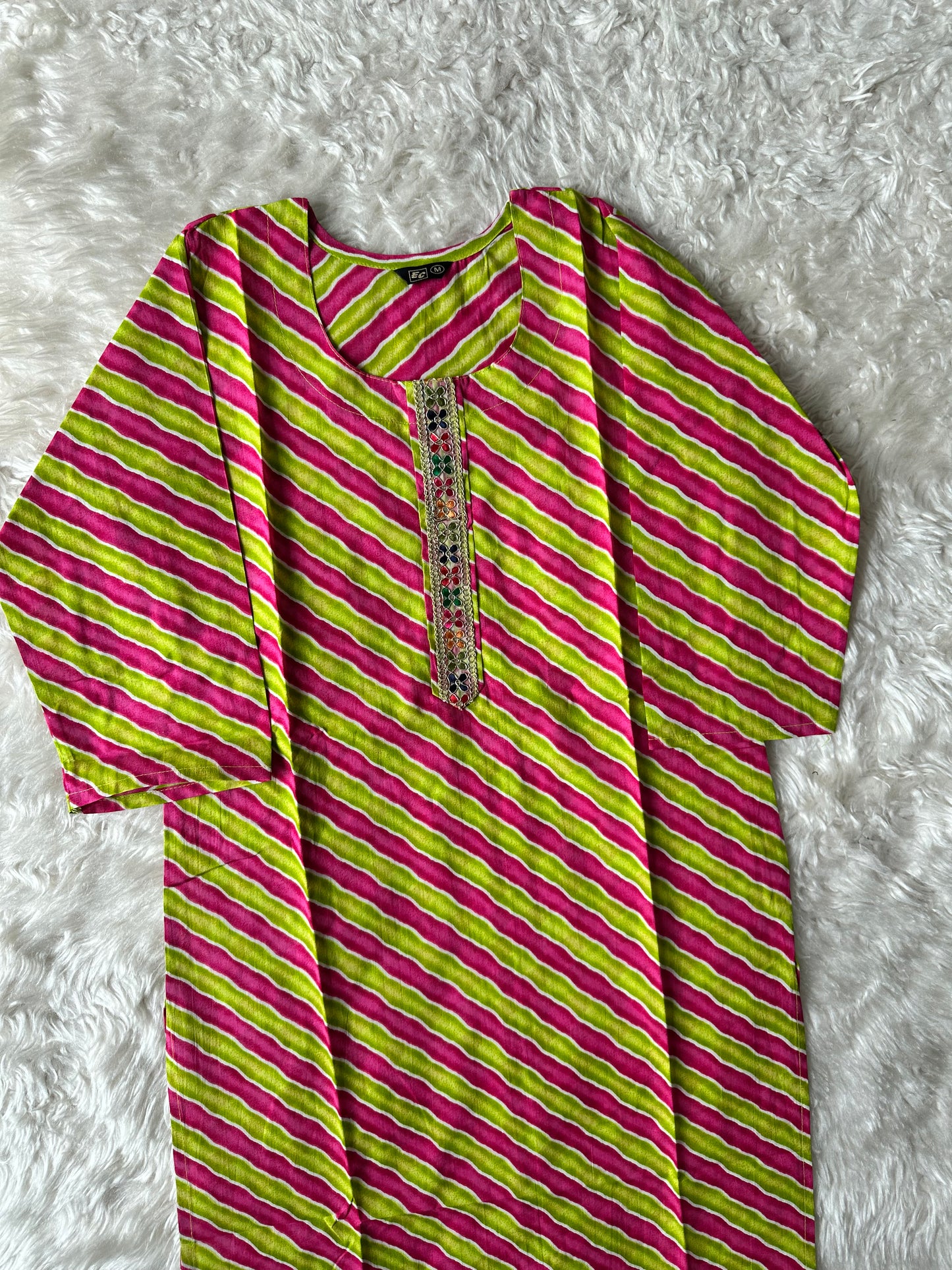 Cotton Lehariya Kurti