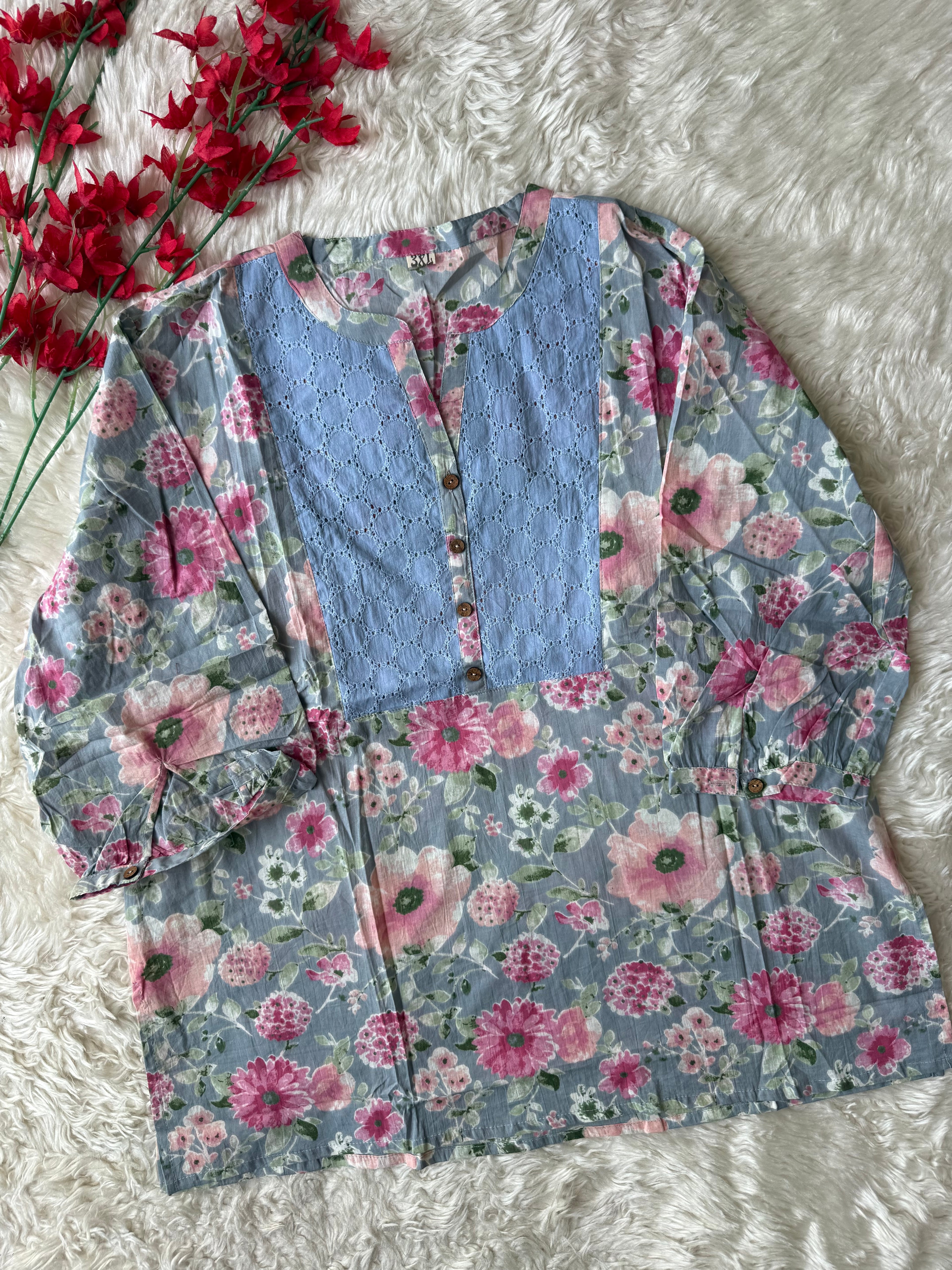 “Plus Size” Premium Cotton Short Kurti