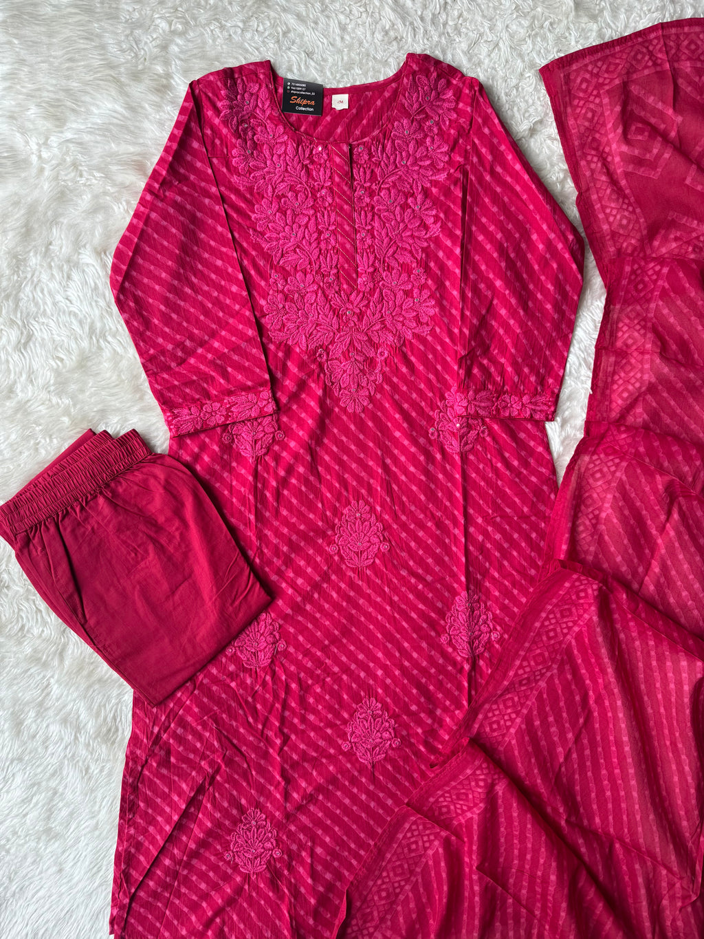 Premium Cotton Lehariya Set