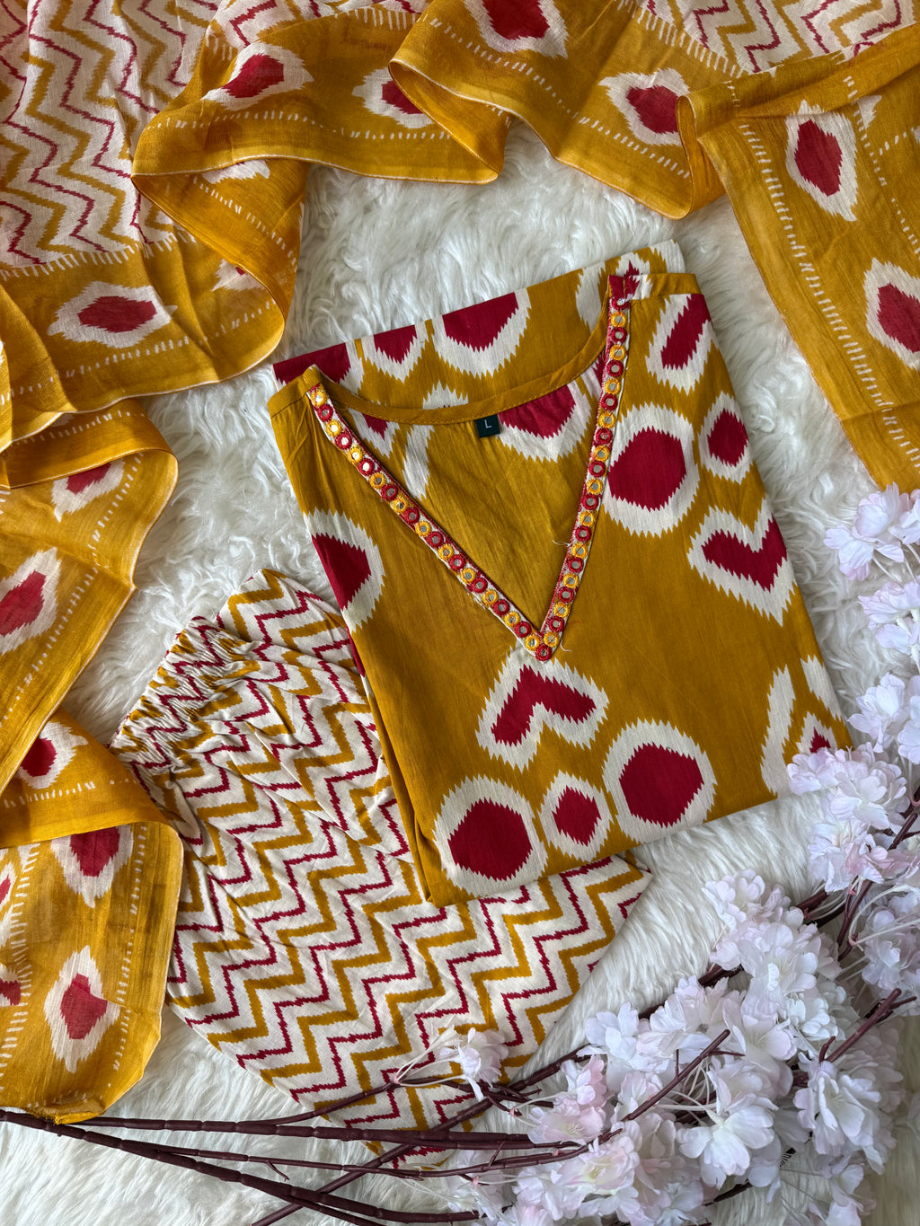 Budget Friendly Kurti Pant Dupatta Set