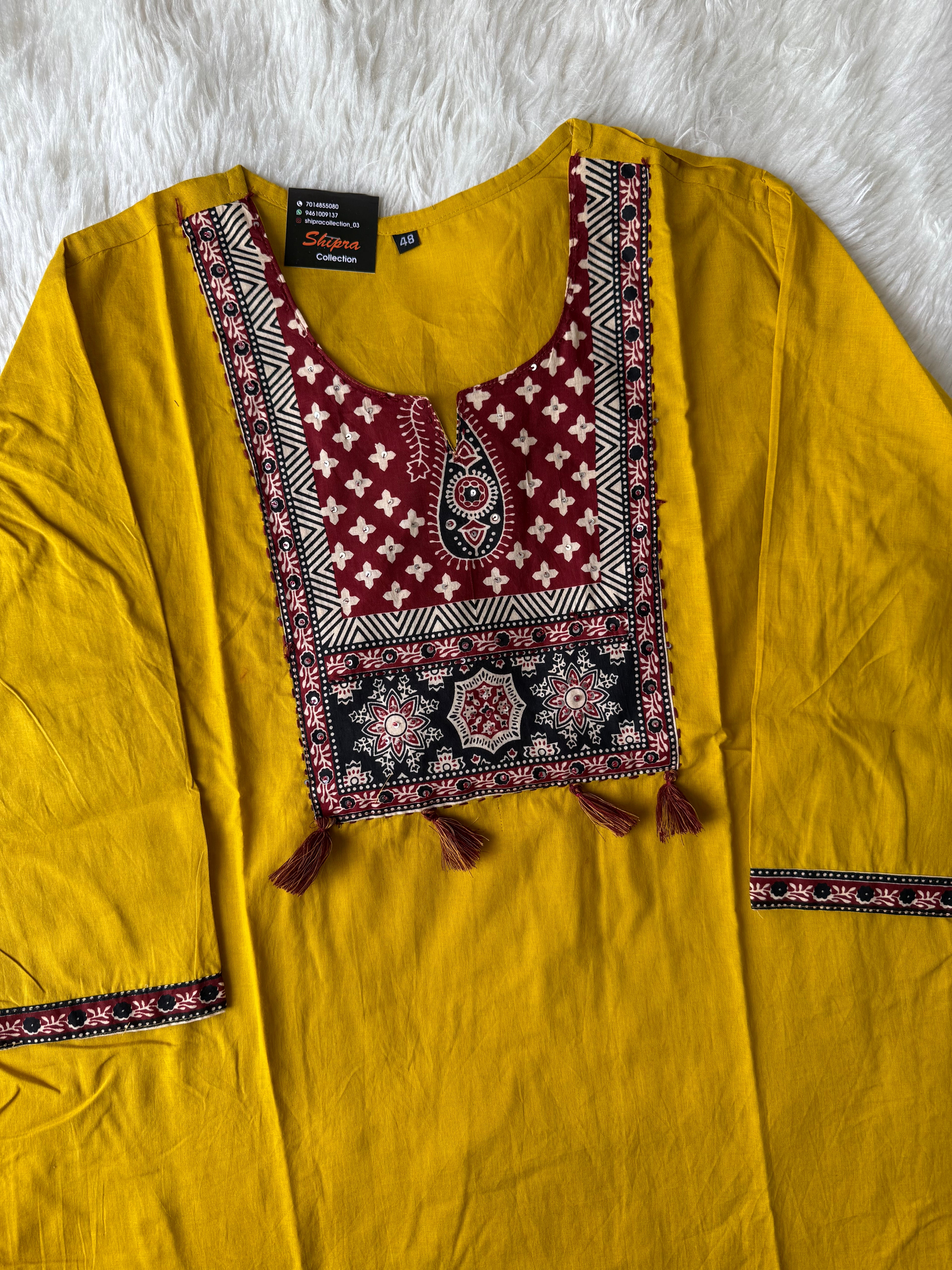 Pure Cotton Kurti Pant Dupatta Set