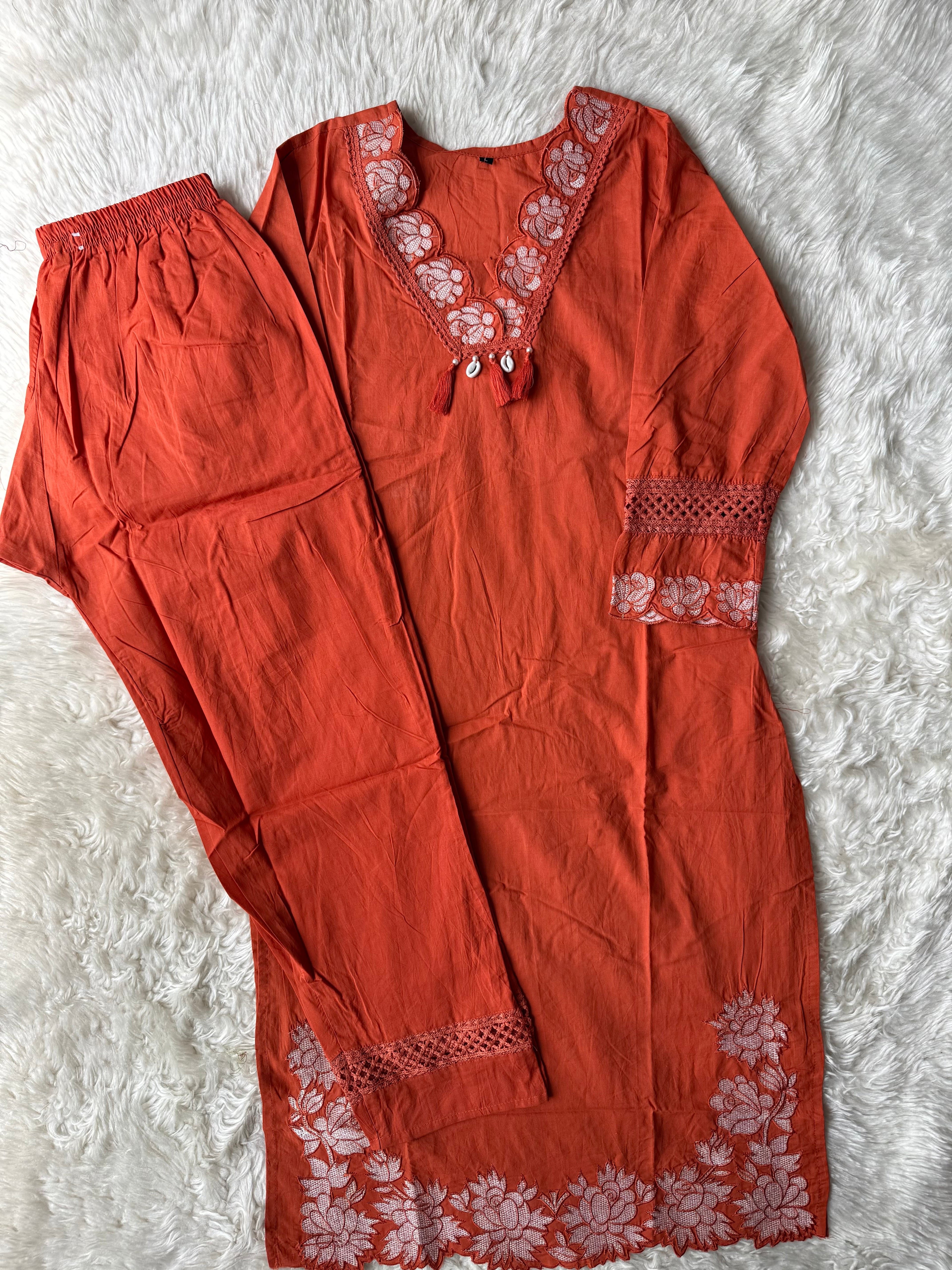 Cotton Kurti Pant Set