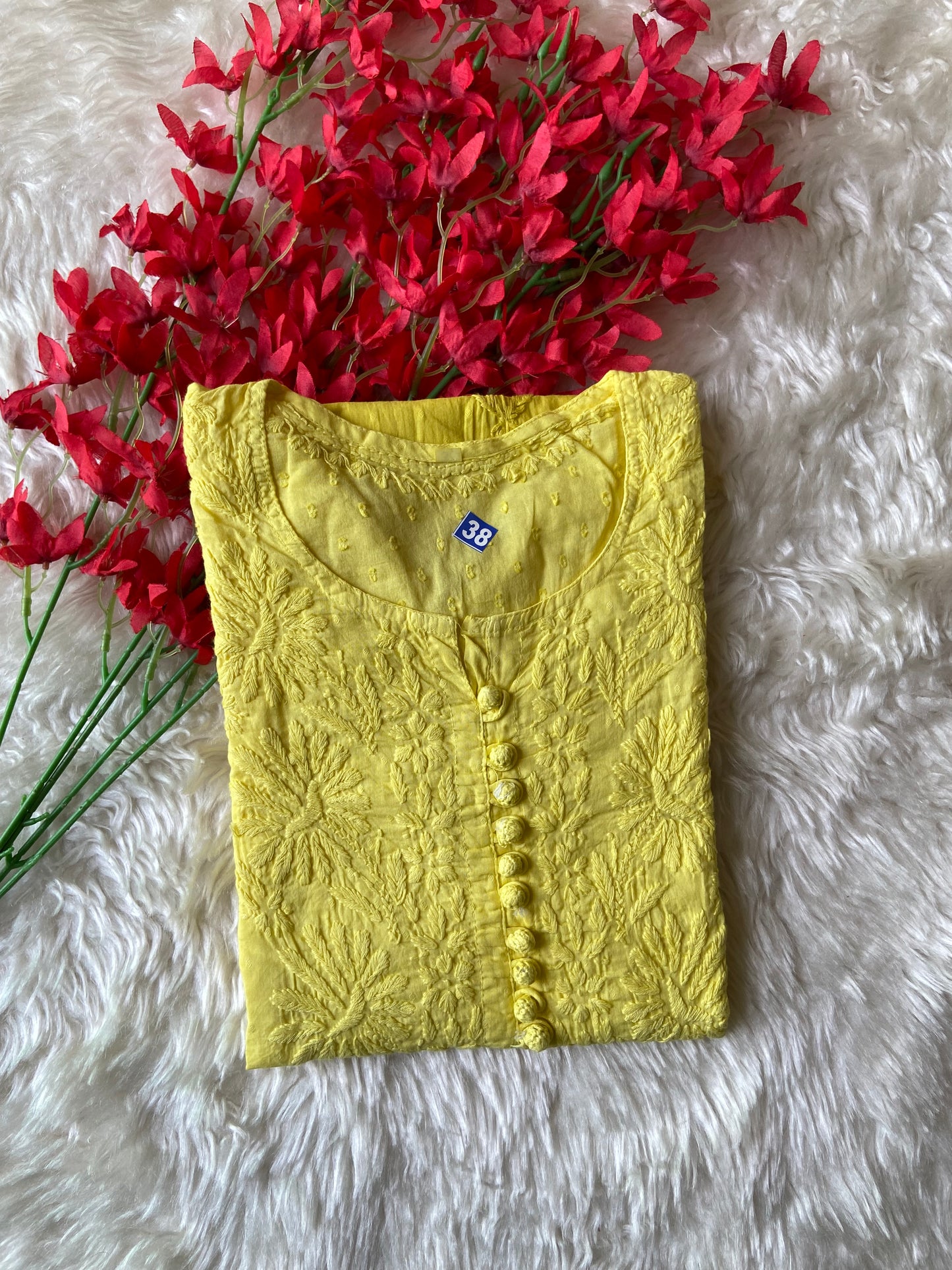 Dobey Cotton Chikankari kurti