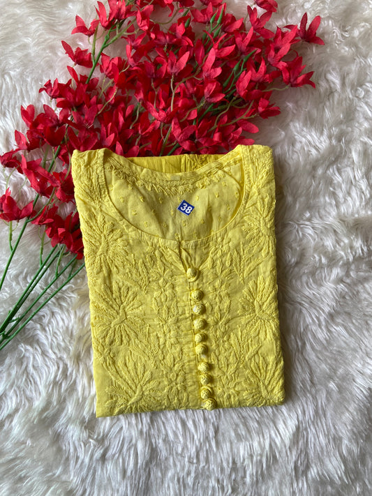 Dobey Cotton Chikankari kurti