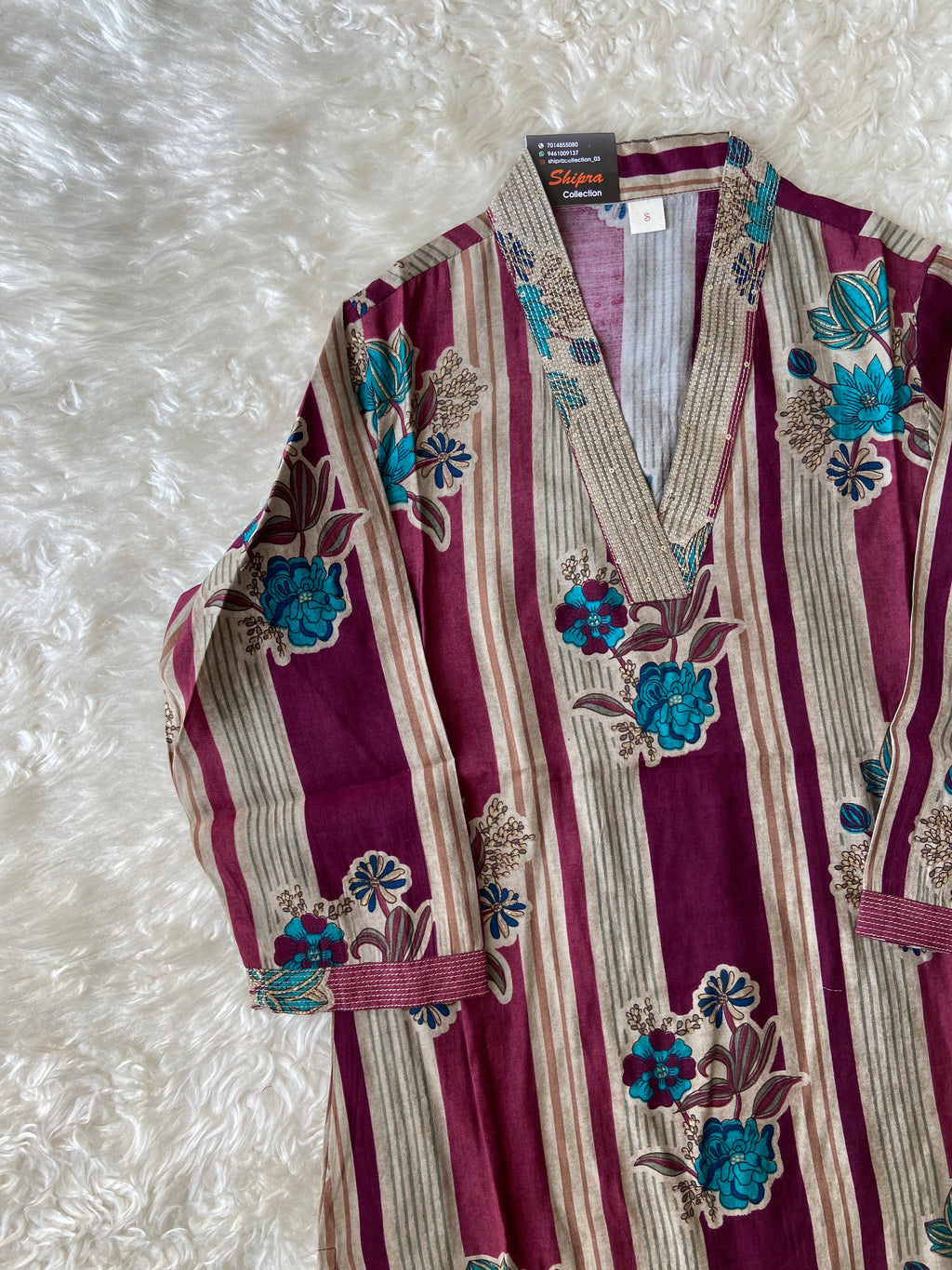 Muslin Silk Kurti Pant Dupatta Set