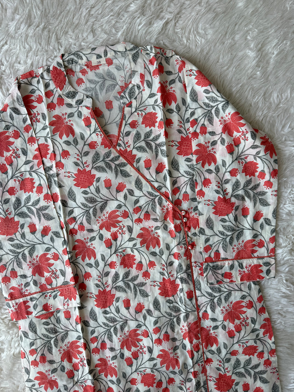 Pure Cotton Kurti Afghani Pant Dupatta Set