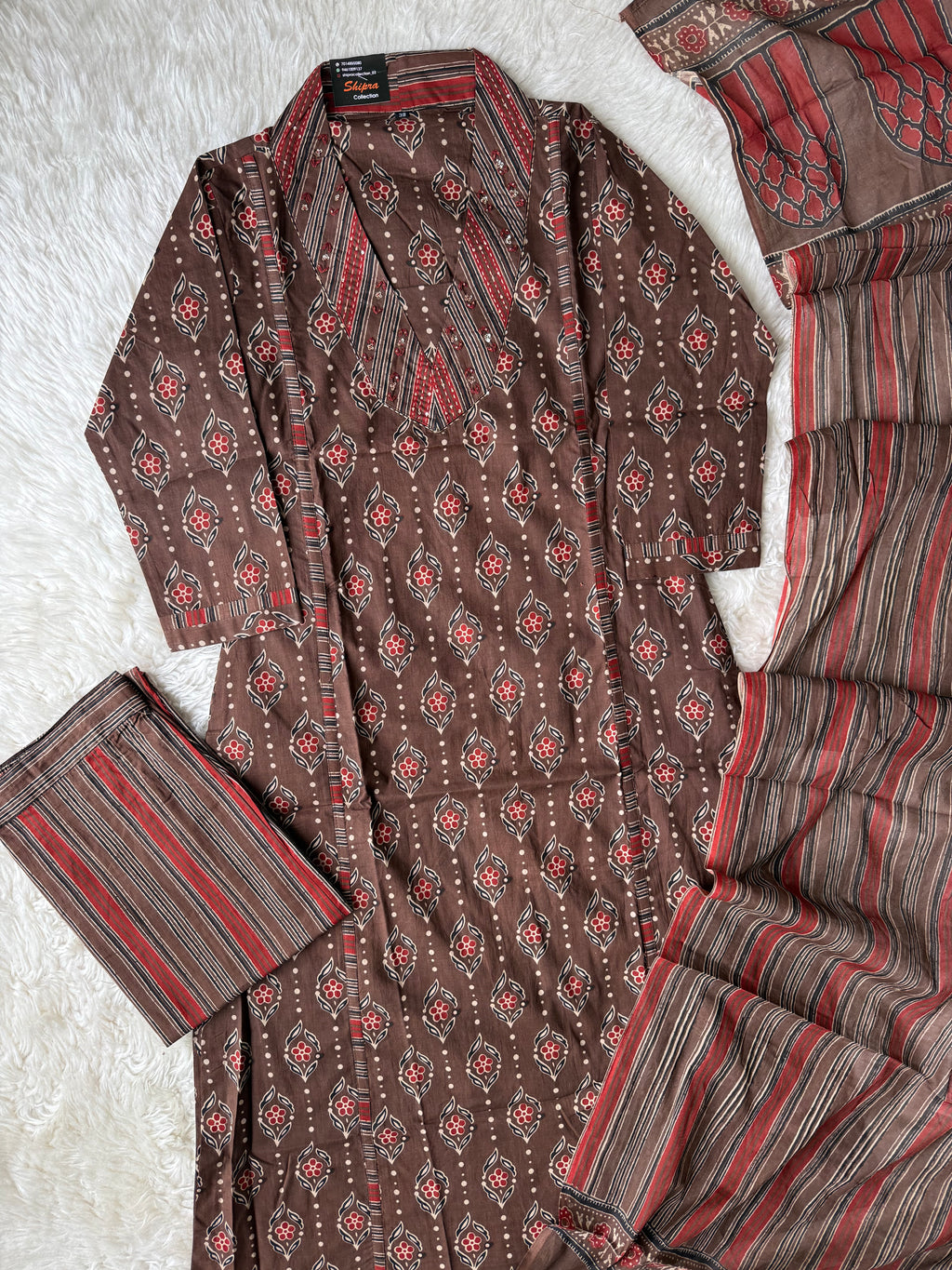 Premium Cotton Kurti Pant Dupatta Set
