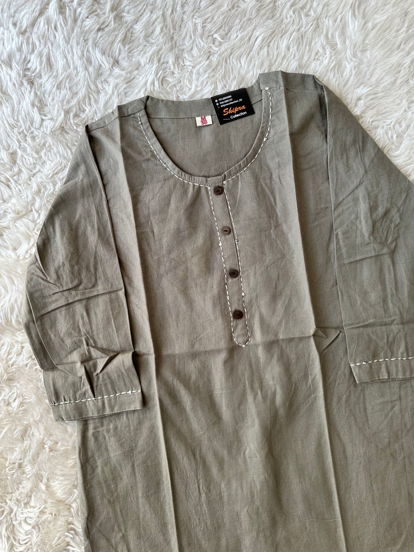 Khadi Cotton Short Kurti